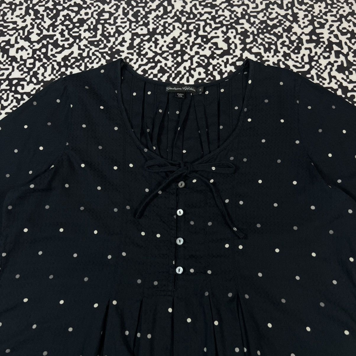 Gudrun Sjoden Vintage Y2K Gundrun Sjoden Polka Dot Retro Flared Mini Dress Size S / US 4 / IT 40 - 9 Thumbnail