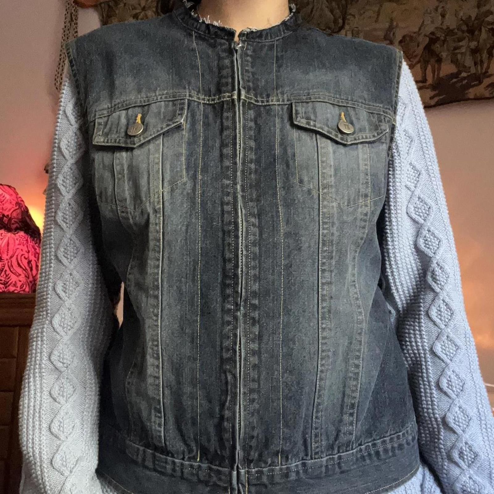 Other Dark denim zip-up jacket with a grunge vibe #grunge Size M / US 6-8 / IT 42-44 - 2 Thumbnail