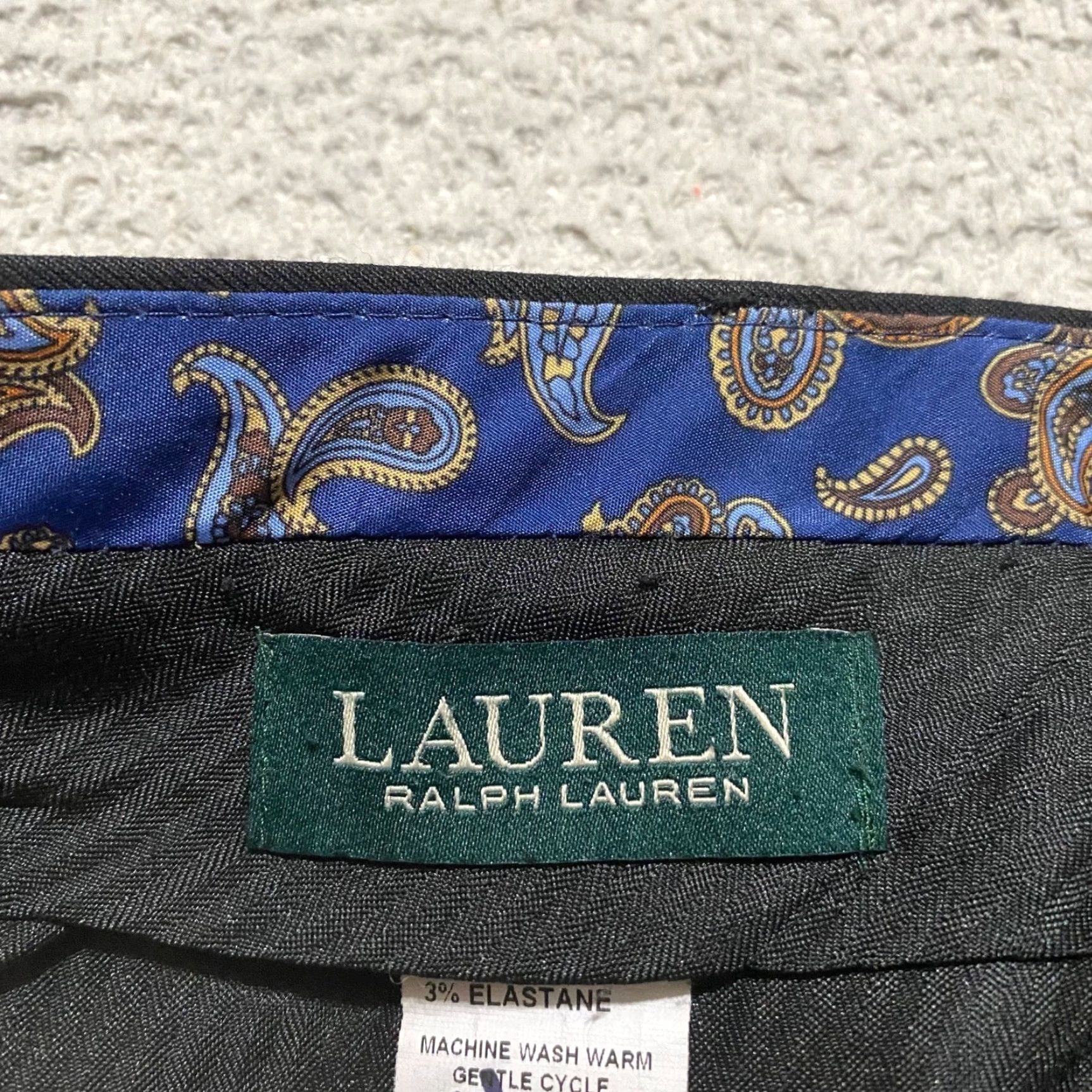 Ralph Lauren Lauren Ralph Lauren Mens Dress Pants Black Straight Mid Rise 38x29 Inseam Flat Front Regular Size 38 Men Pants Global? Size US 38 / EU 54 - 3 Thumbnail