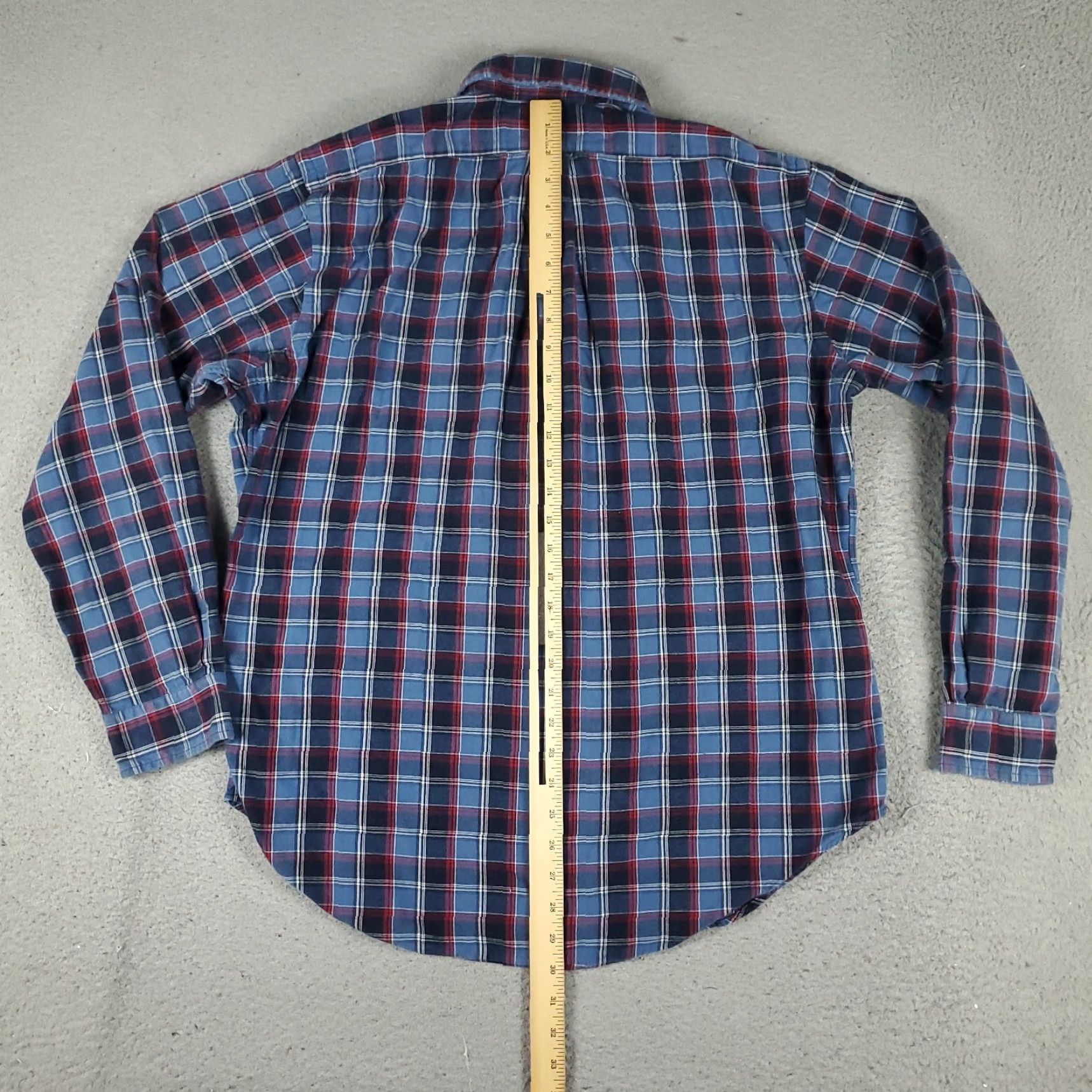 Ralph Lauren Ralph Lauren Shirt Large Blue Plaid Long Sleeve Button-Up Cotton Casual Mens Size US L / EU 52-54 / 3 - 5 Thumbnail