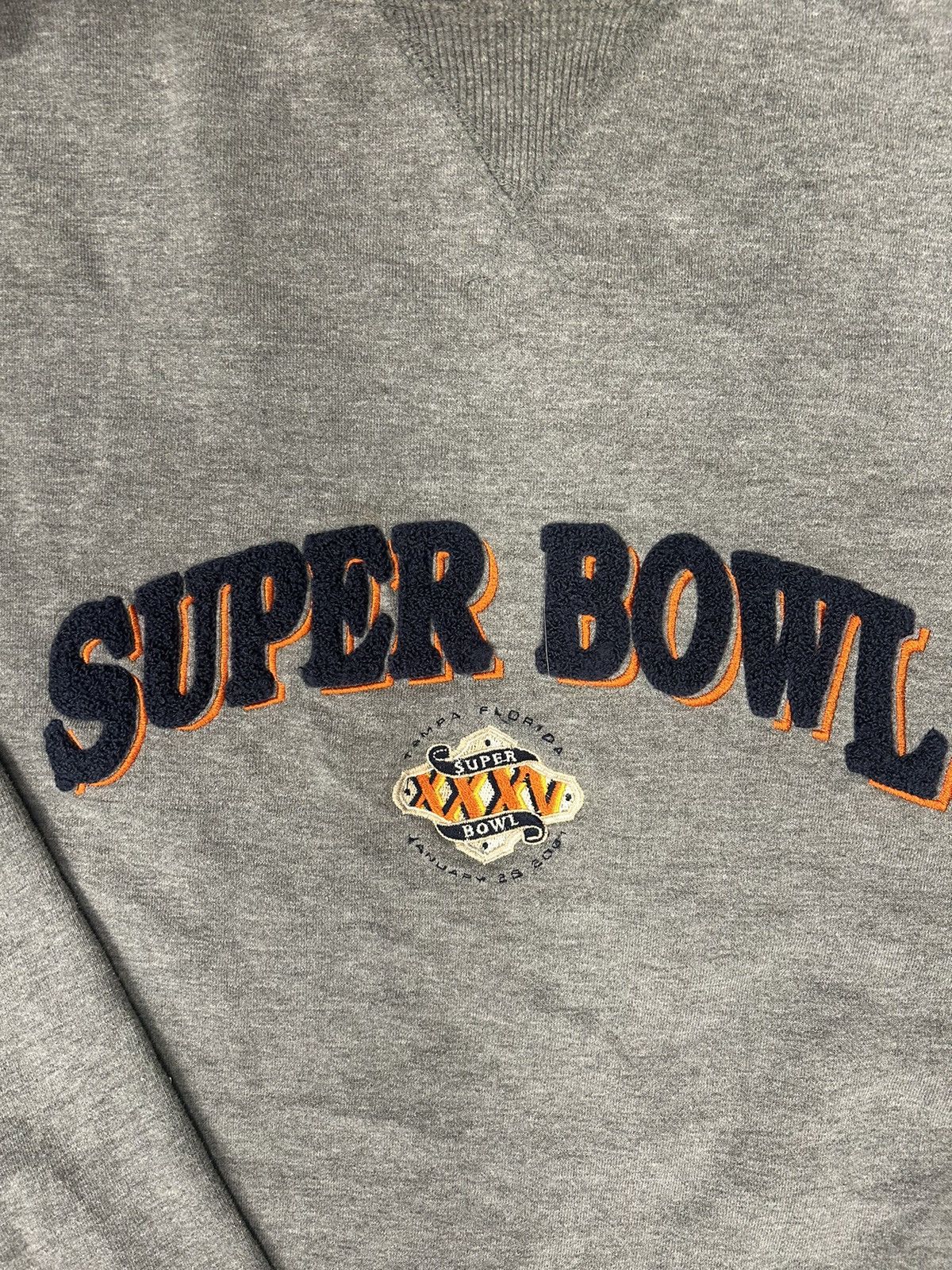 NFL × Vintage Crazy Vintage Y2K Grey NFL Superbowl Pullover Baggy Crewneck Size US XXL / EU 58 / 5 - 2 Thumbnail