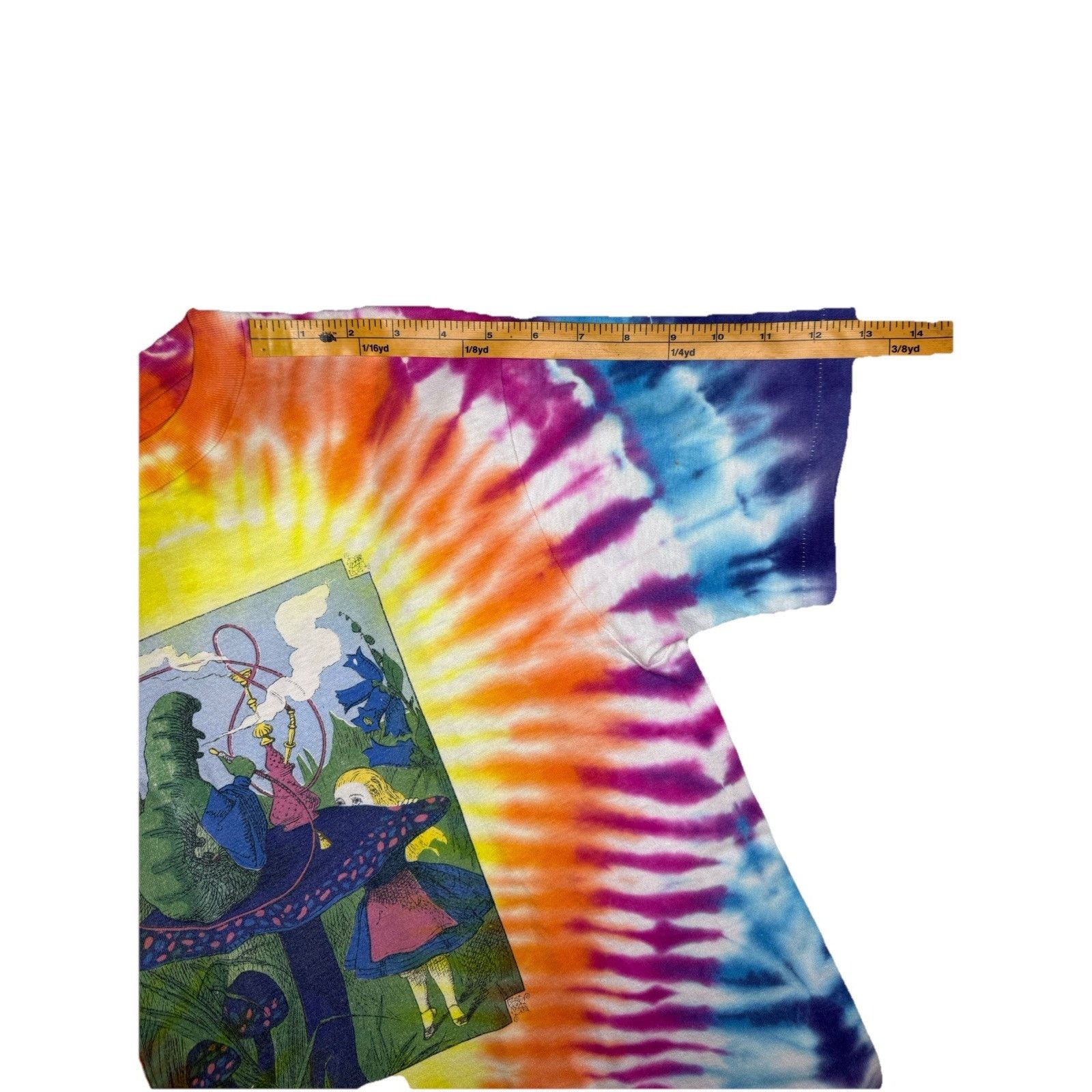 Disney VTG Alice In Wonderland Caterpillar Tie Dye T Shirt Mens M Size US M / EU 48-50 / 2 - 9 Thumbnail