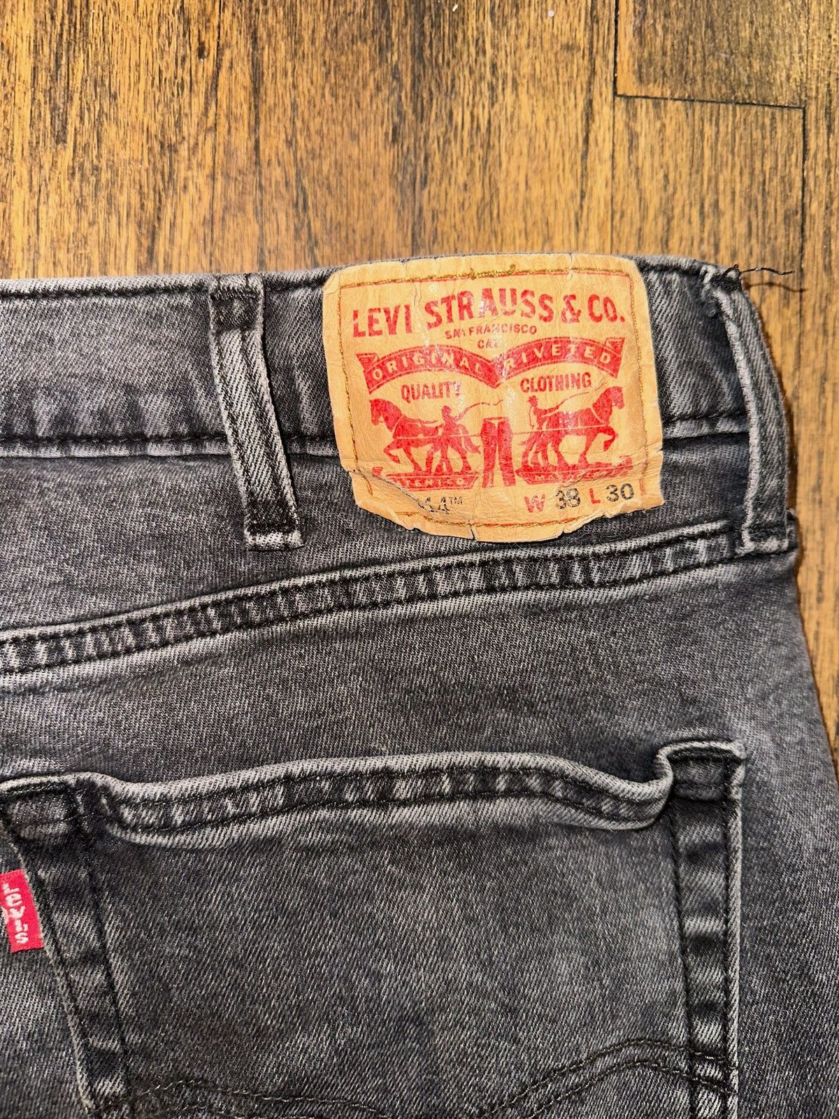 Levi's × Vintage Levi’s 514 classic grey original straight jeans Size US 38 / EU 54 - 3 Thumbnail