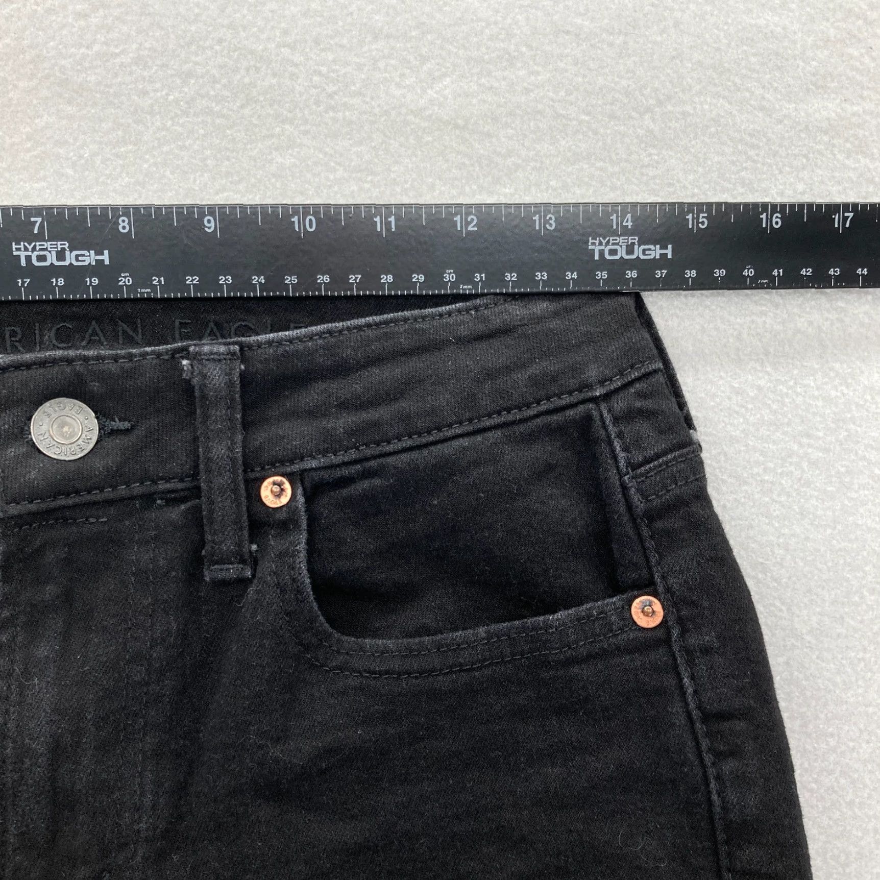 American Eagle Outfitters American Eagle Jeans Mens 28x30 Original Straight Black Stretch Denim Grunge Size US 28 / EU 44 - 7 Thumbnail