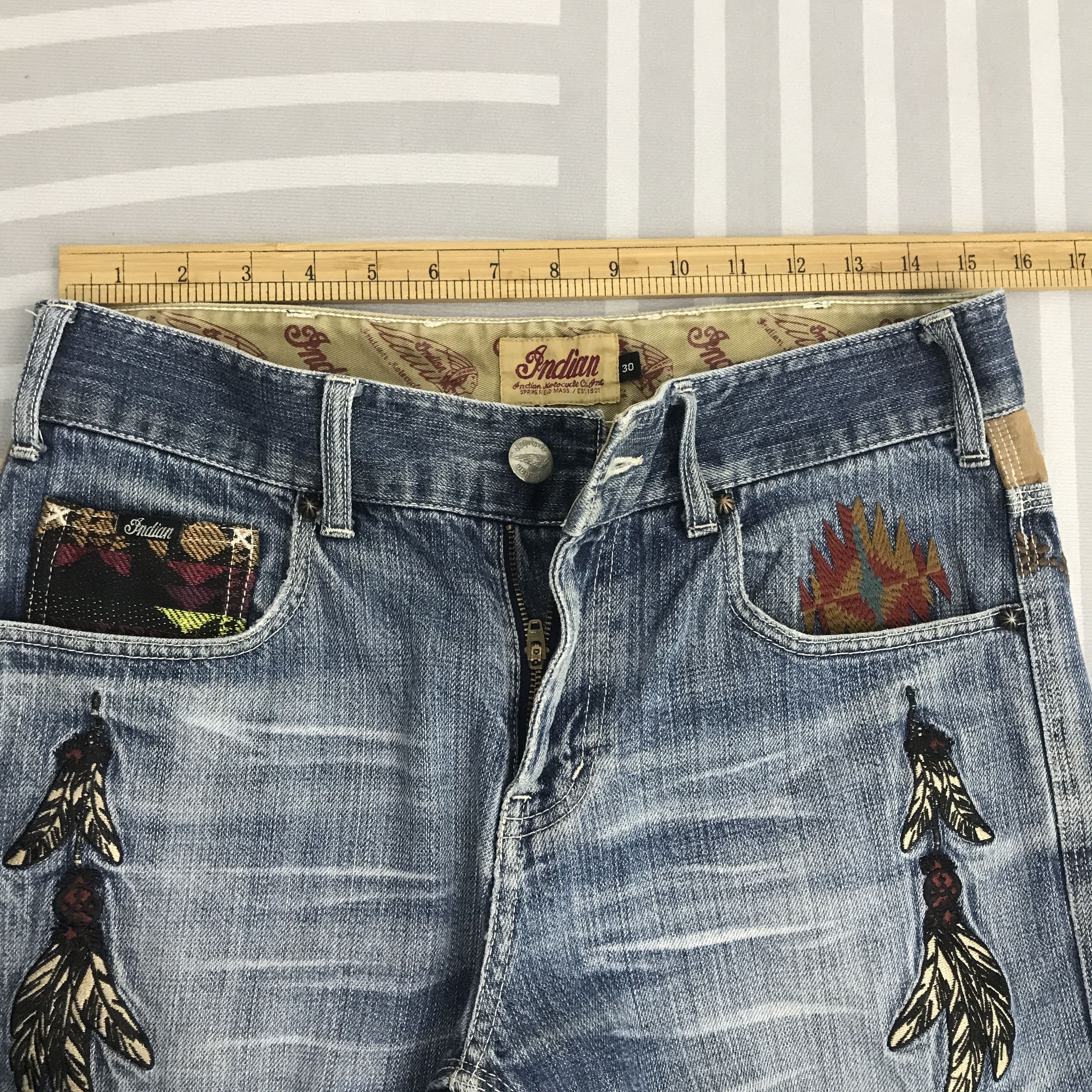 Springfield × Vintage Vintage Indian Springfield Distressed Denim Size US 30 / EU 46 - 7 Thumbnail