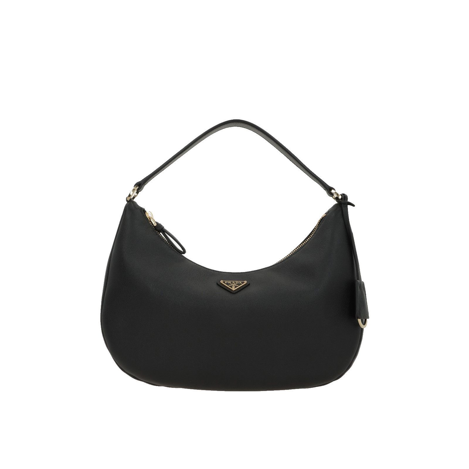 Prada PRADA Black Medium Leather Hobo Bag New & Authentic Size ONE SIZE - 1 Thumbnail