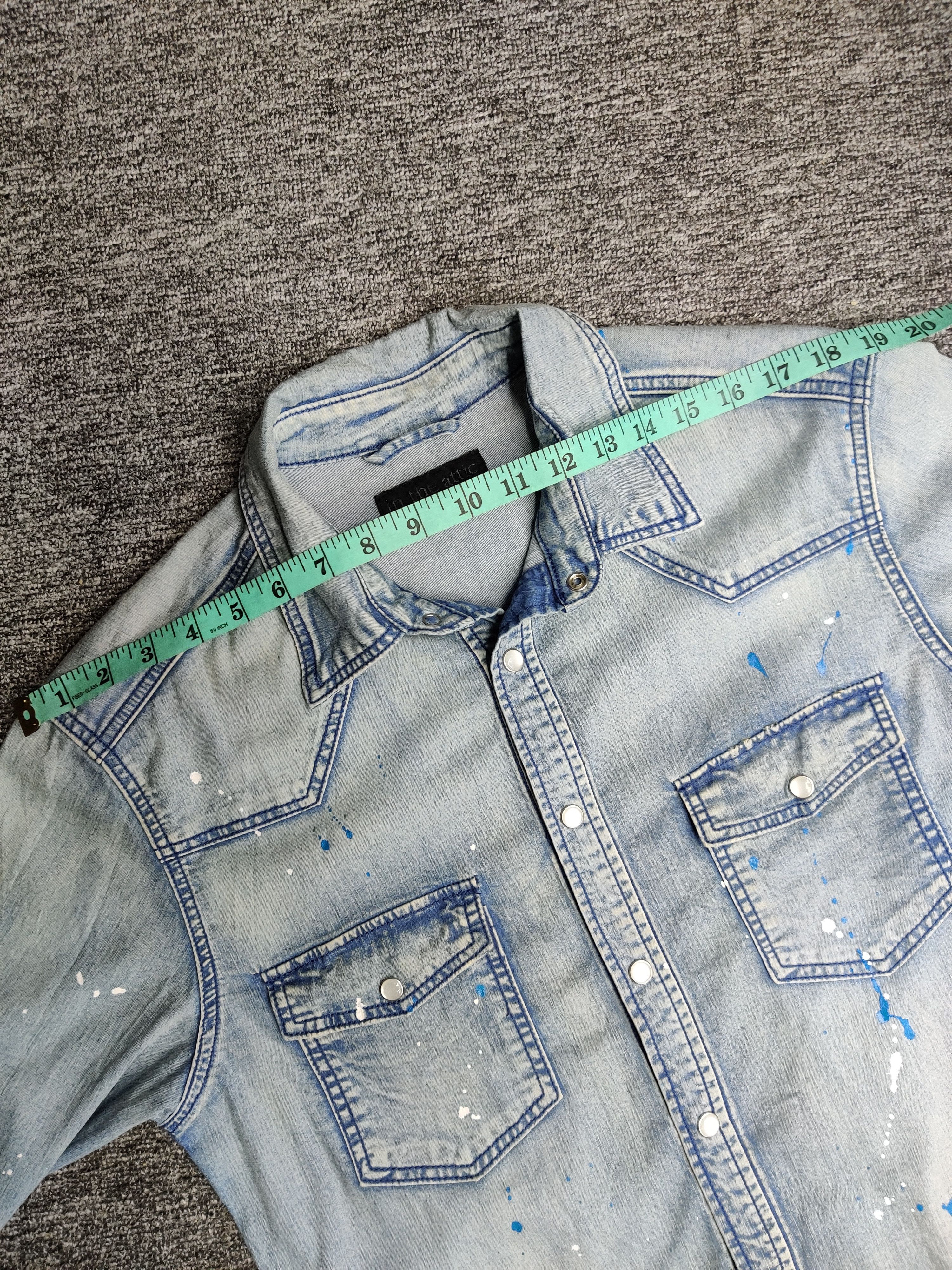 In The Attic Vintage In The Attic Paint Denim Button Ups Shirt Size US L / EU 52-54 / 3 - 18 Thumbnail