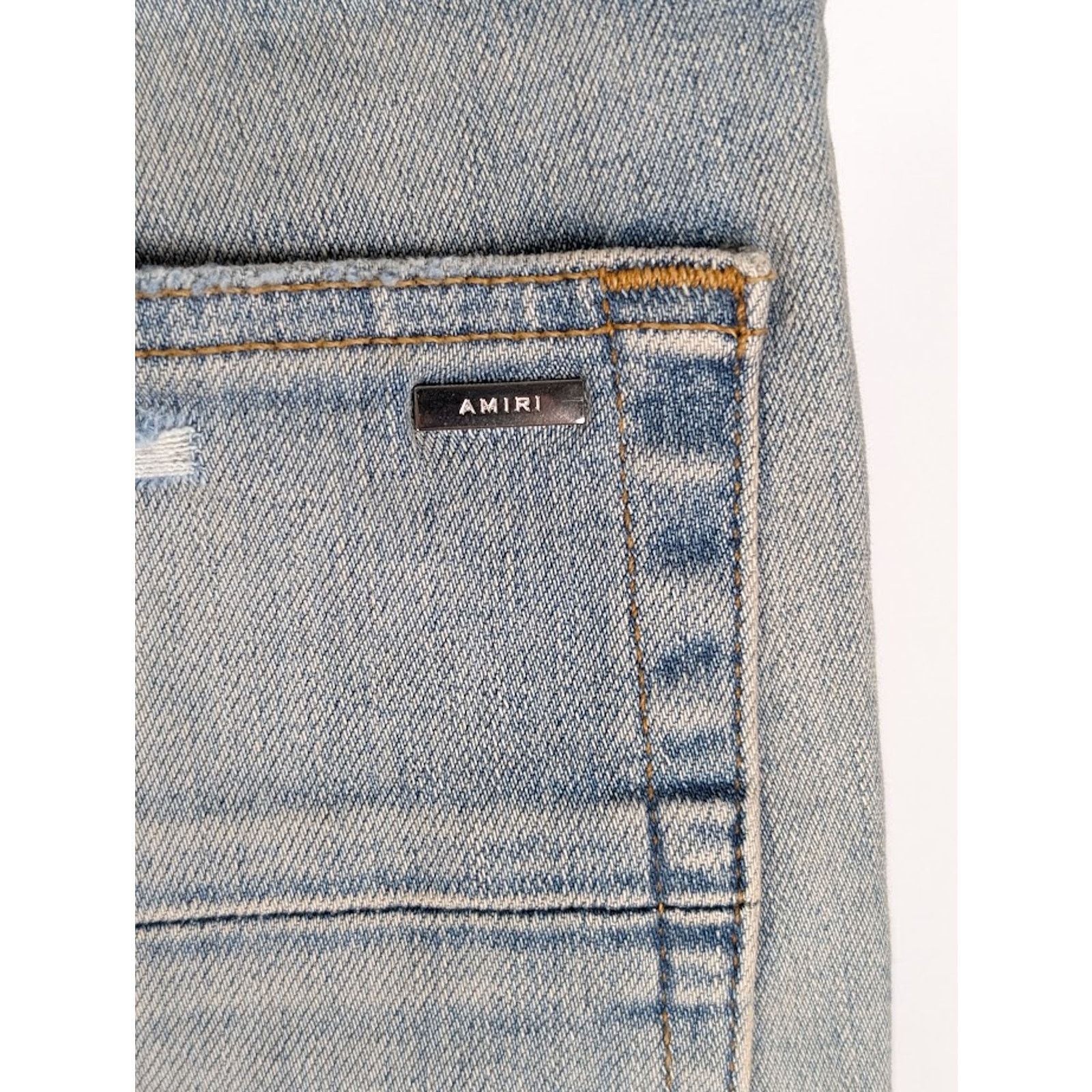 Amiri o1rshd1 MX1 Suede Jeans in Antique Indigo Size US 31 - 17 Thumbnail