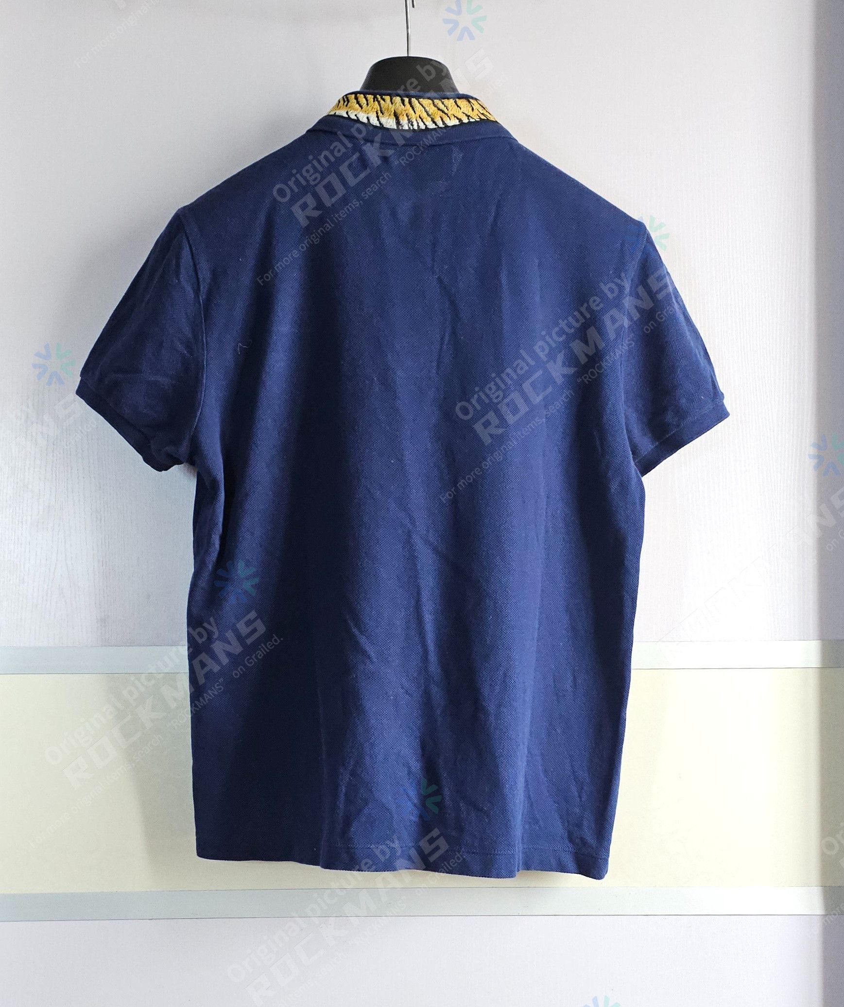 Gucci Gucci Navy Tiger Polo Size L Like M Size US L / EU 52-54 / 3 - 4 Thumbnail