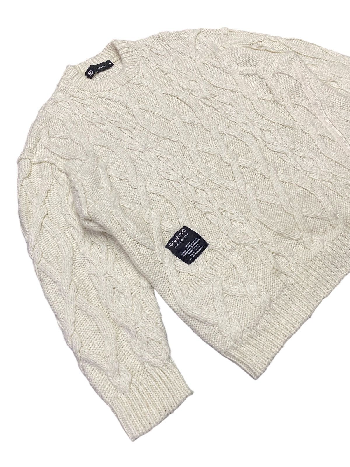 GU × Undercover Gu X Undercover Diagonal Zipper Coble Knit Sweater Size US M / EU 48-50 / 2 - 15 Thumbnail