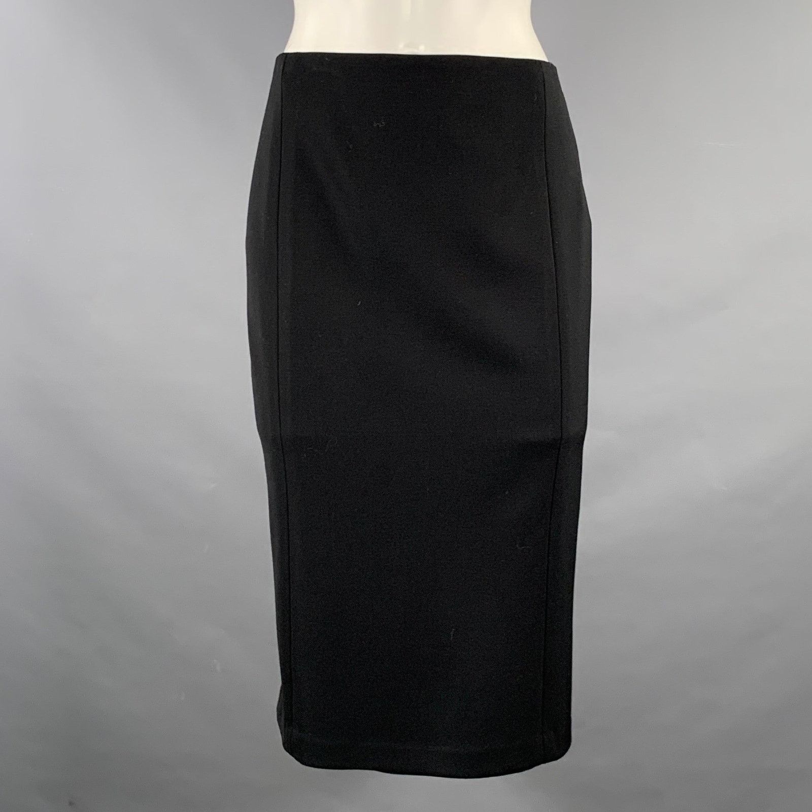 Ralph Lauren RALPH LAUREN Size 4 Black Wool Blend Classic Skirt Size 27" / US 4 / IT 40 - 1 Thumbnail