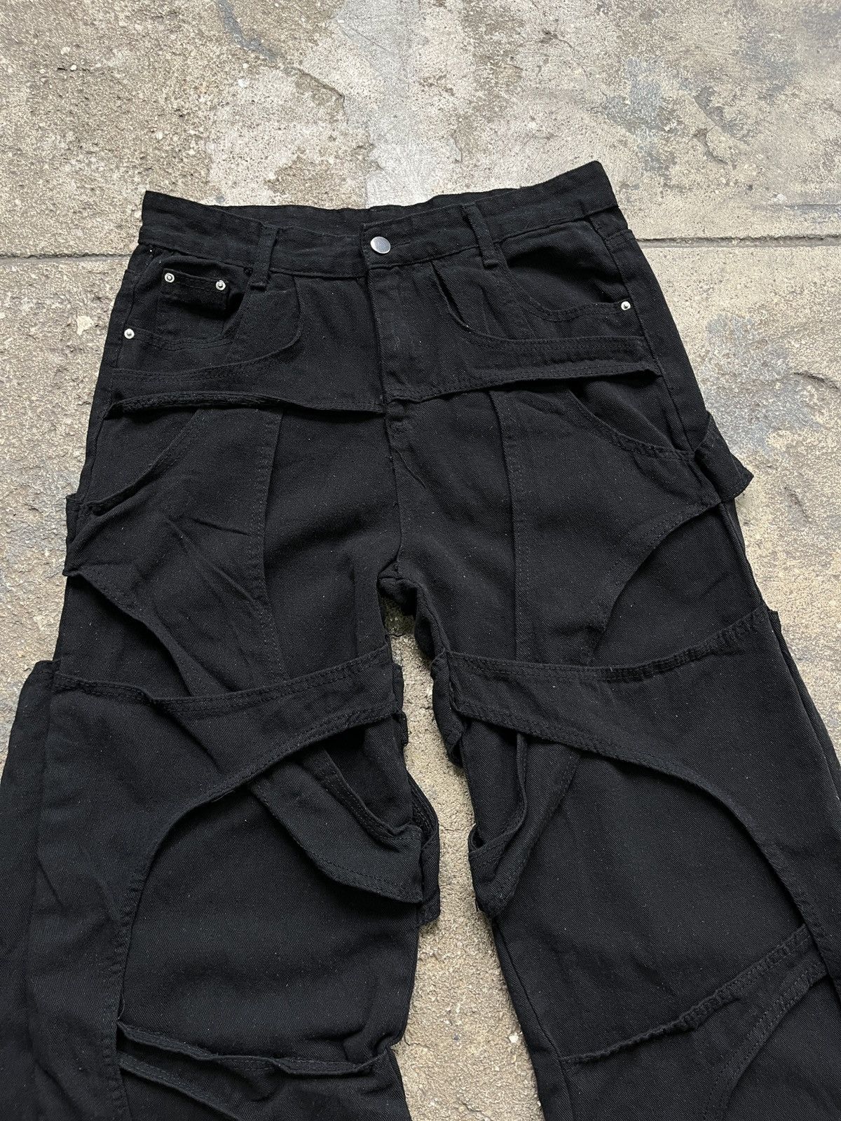 Other Futuristic Black Wide Leg Jeans (unisex) Size US 29 - 6 Thumbnail