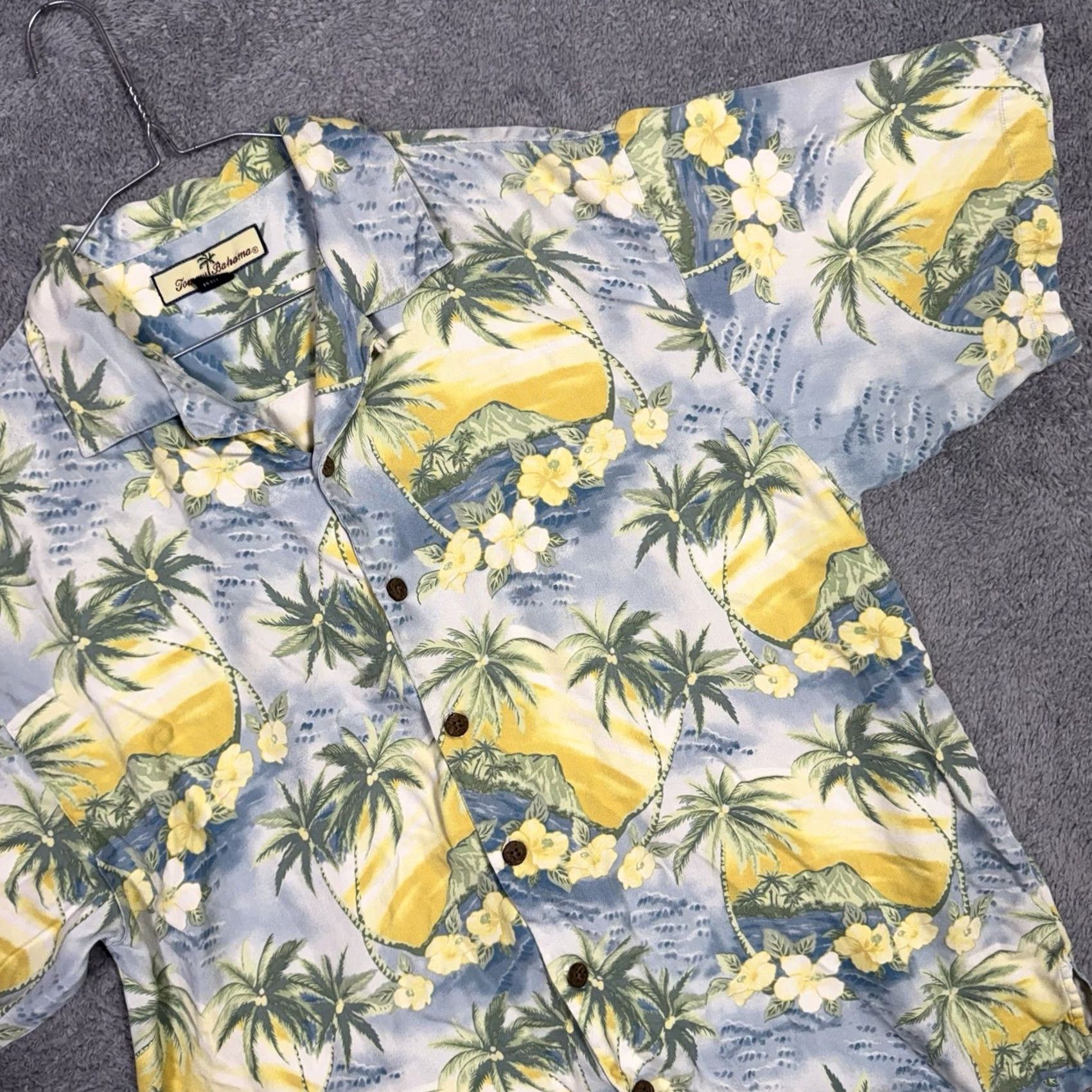 Tommy Bahama Tommy Bahama Shirt Mens M Camp Floral 100% Silk Palm Trees IslandZone Hawaiian Shirt Size US M / EU 48-50 / 2 - 2 Thumbnail