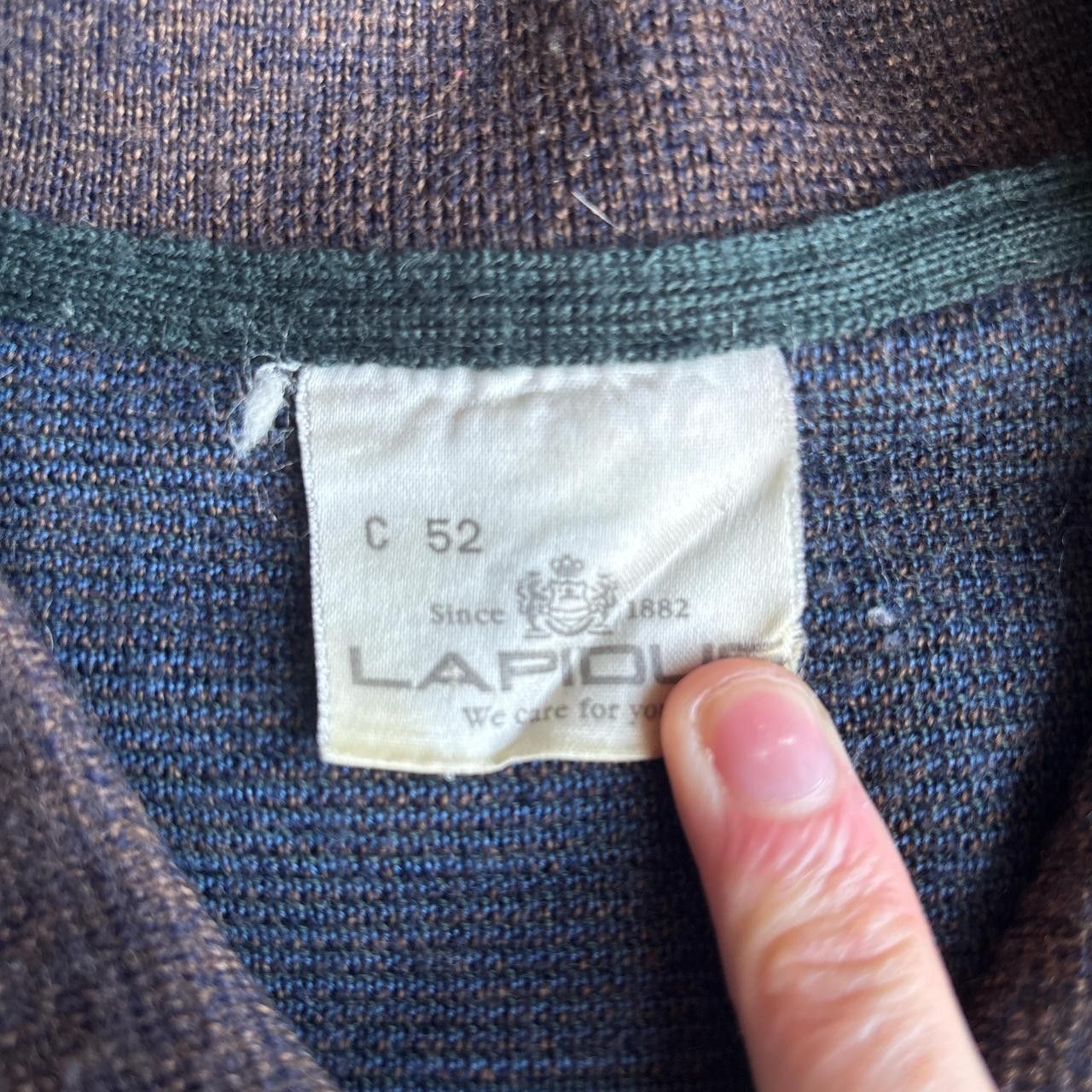 Other Brown Long-sleeve Knitted Polo Shirt w/ Patterning Size US L / EU 52-54 / 3 - 3 Thumbnail