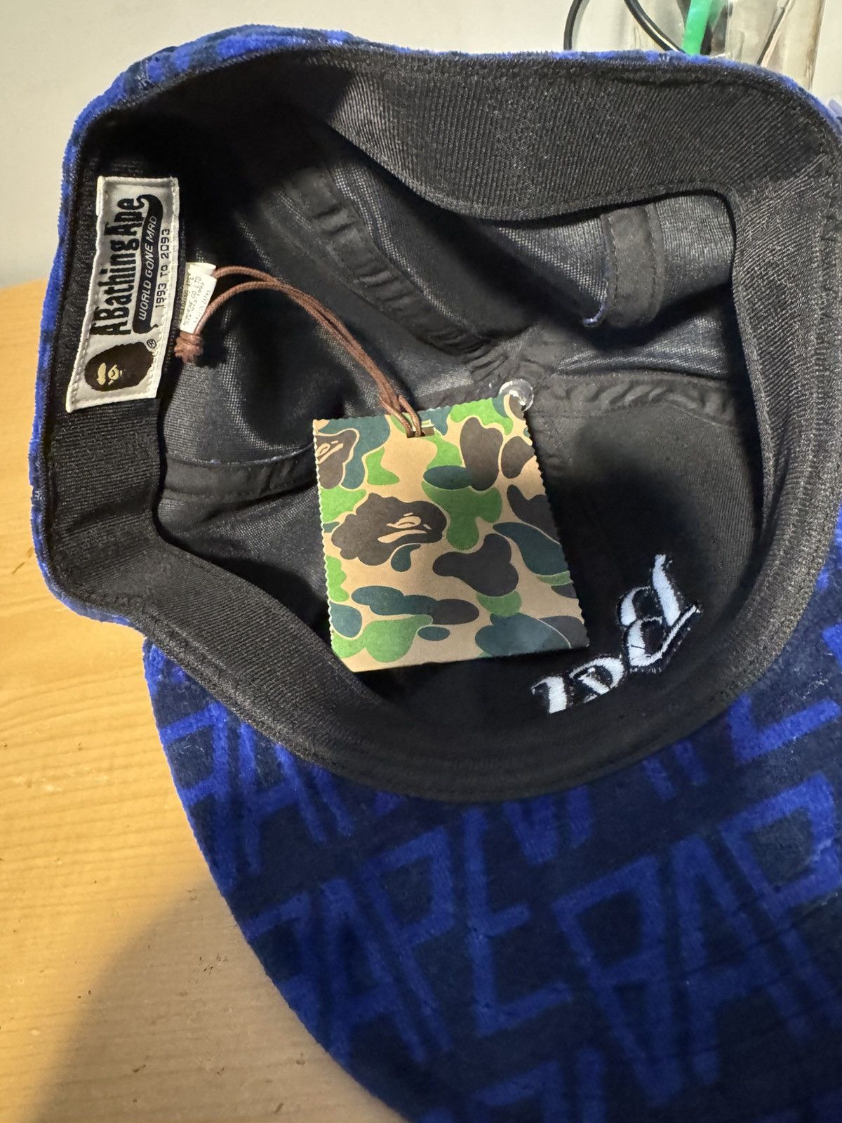 Bape BAPE Bape Logo Monogram Velour Cap. Size Medium Size 36 - 6 Thumbnail