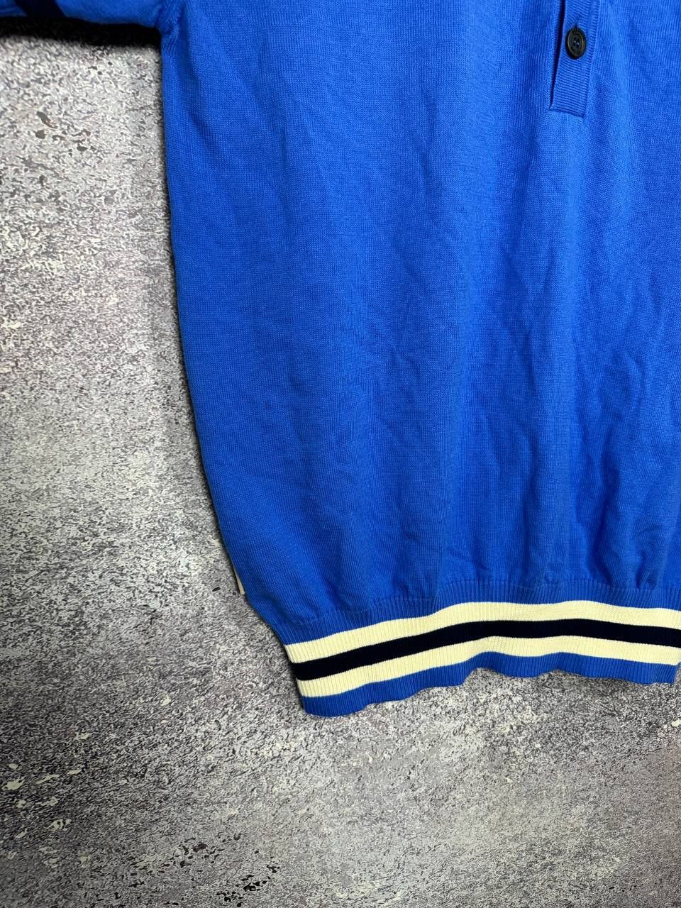 Baracuta × Vintage Vintage Baracuta Knit Polo Shirt Medium Blue Italy Size US M / EU 48-50 / 2 - 7 Thumbnail