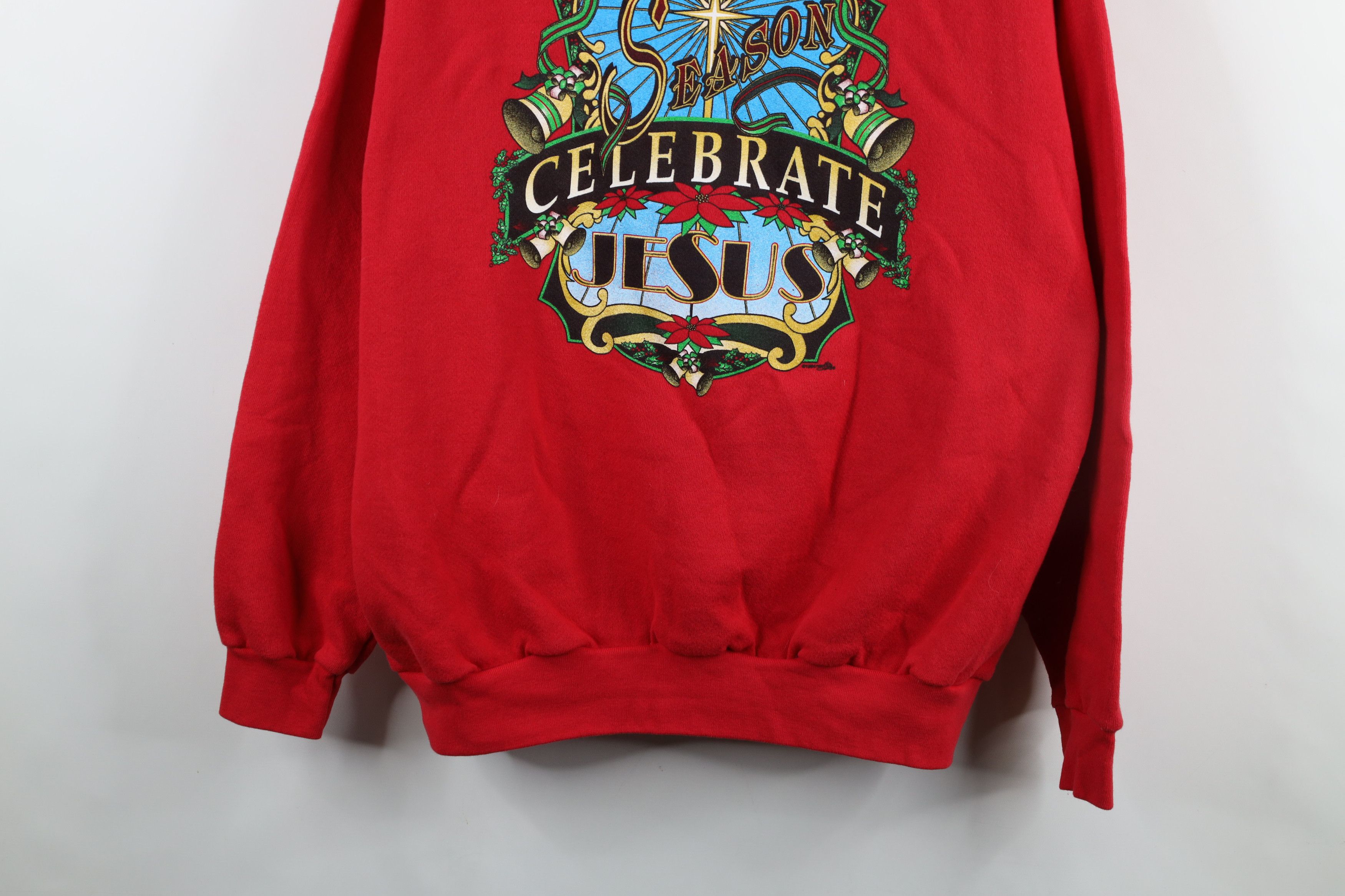 Vintage Vintage 90s Streetwear Christmas Jesus Crewneck Sweatshirt Size US XL / EU 56 / 4 - 3 Thumbnail