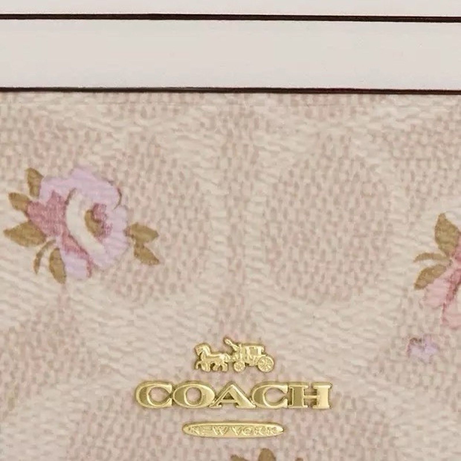 Coach NWT Coach CAR16 Mini Skinny ID Case Signature Canvas Floral Size ONE SIZE - 7 Thumbnail