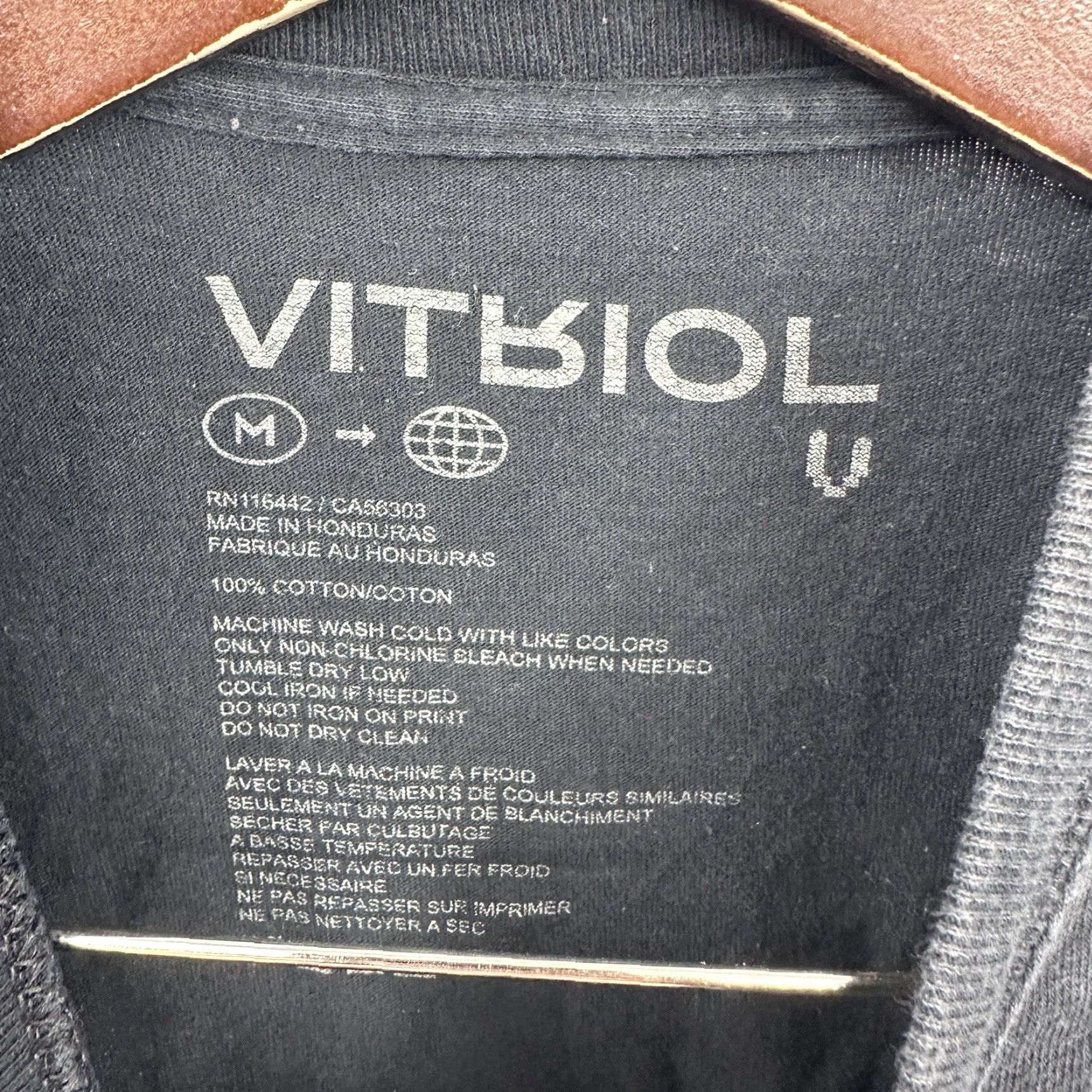 Vintage VINTAGE Vitriol T-Shirt Mens M Black Logo Short Sleeve Crewneck 90s Concert Mens Size US M / EU 48-50 / 2 - 3 Thumbnail