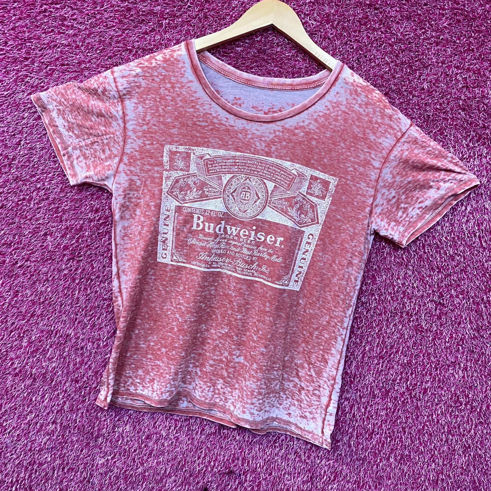 Budweiser Budweiser King Of Beer 1980'S Vintage Style Logo Graphic T-S Size US L / EU 52-54 / 3 - 3 Thumbnail