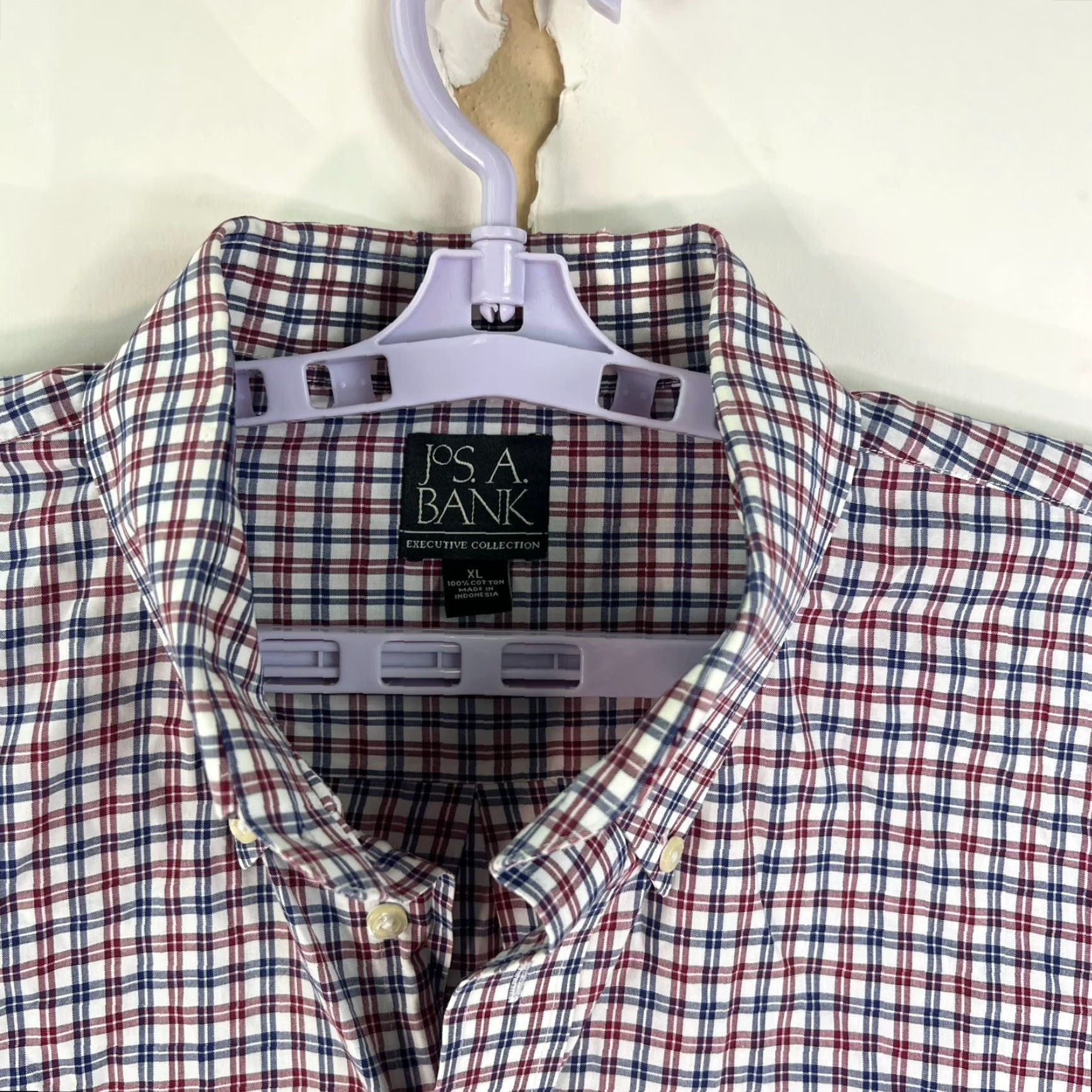 Jos. A. Bank Jos. A. Bank Check Executive Button Down Shirt Mens XL RWB Long Sleeve Size US XL / EU 56 / 4 - 3 Thumbnail