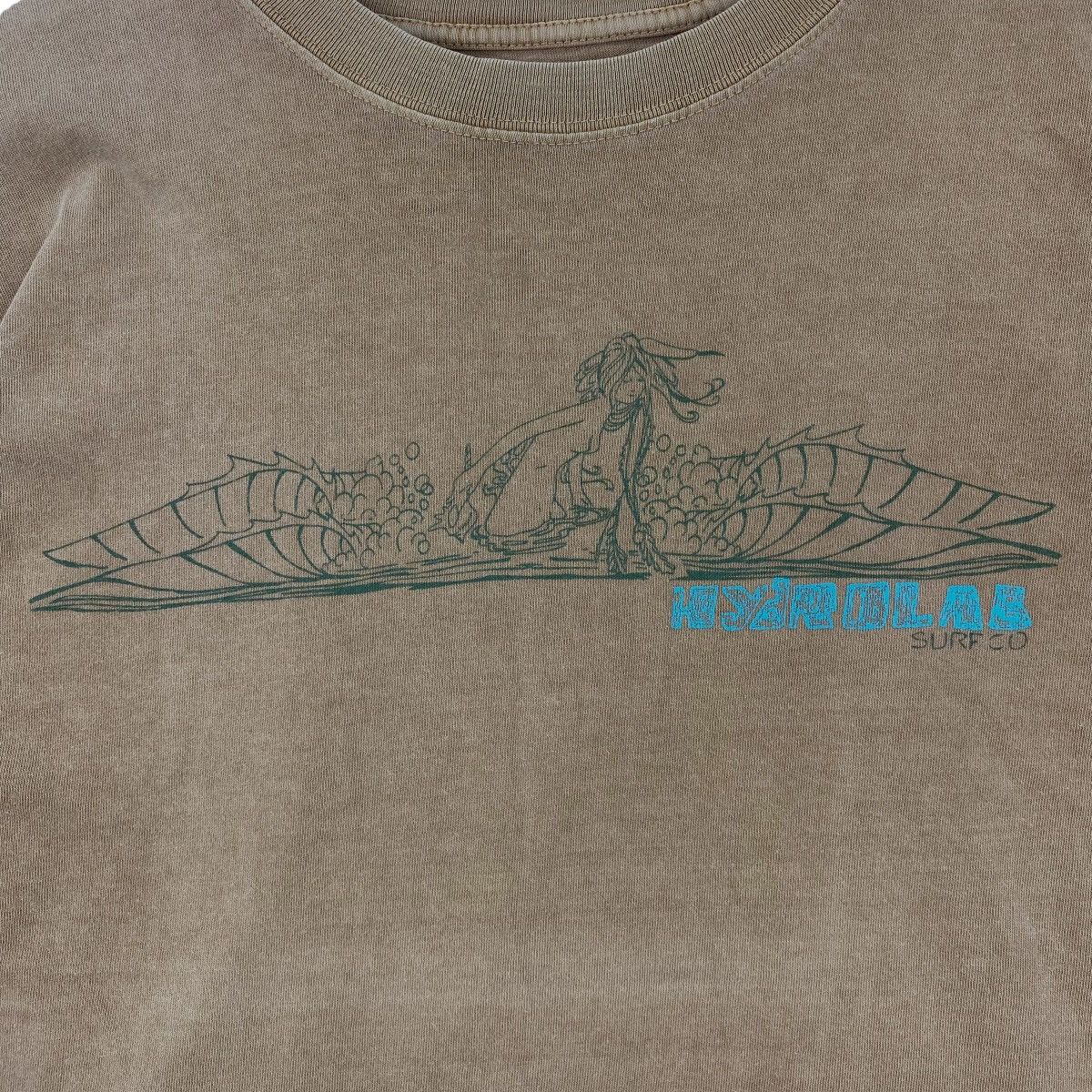 Japanese Brand HYDROLAB SURF Co Surfwear Brown Sunfaded Tee Shirt Size US L / EU 52-54 / 3 - 3 Thumbnail