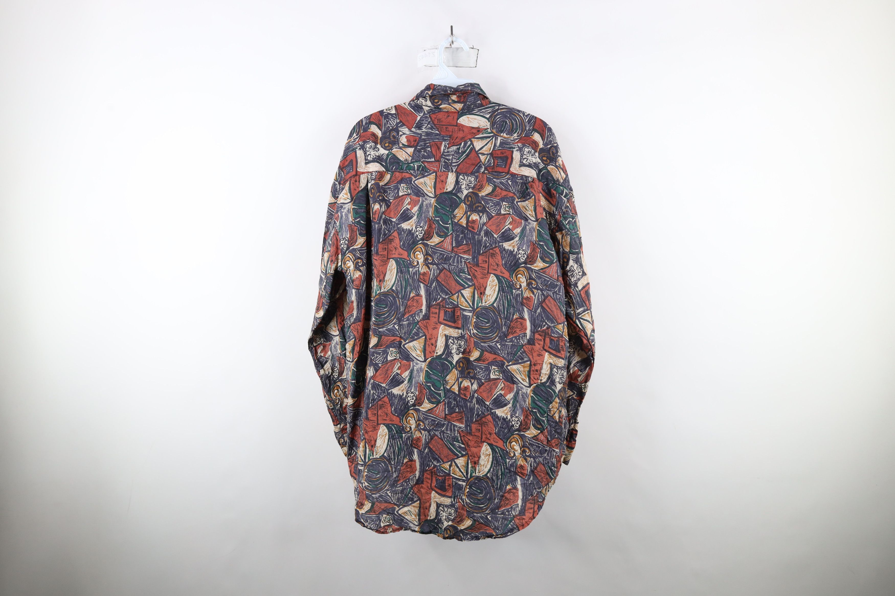 Vintage Vintage 90s Streetwear Silk Rainbow Abstract Button Shirt Size US M / EU 48-50 / 2 - 7 Thumbnail