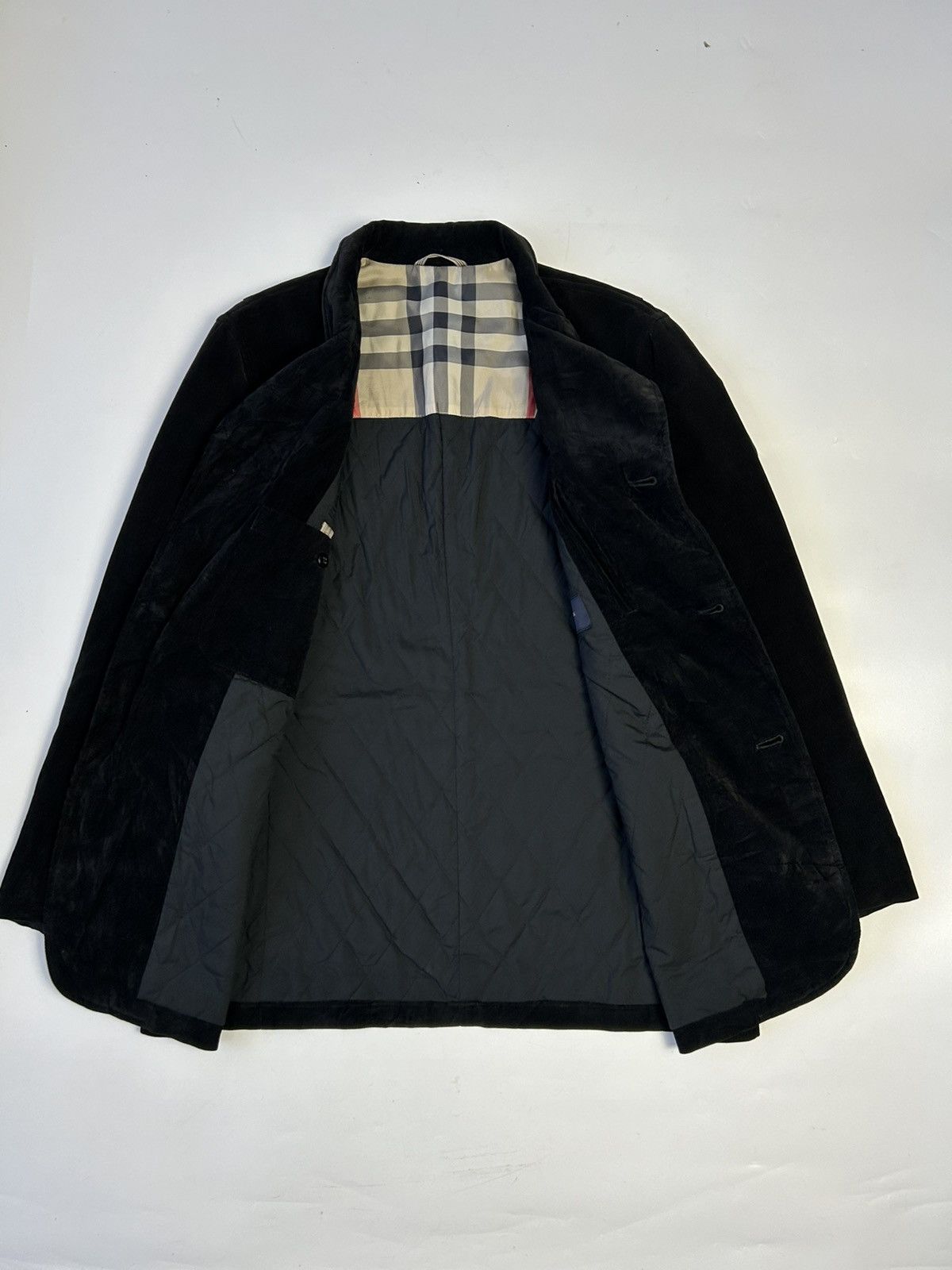 Burberry × Designer BURBERRY LONDON CORDUROY BLACK JACKET Size US L / EU 52-54 / 3 - 2 Thumbnail