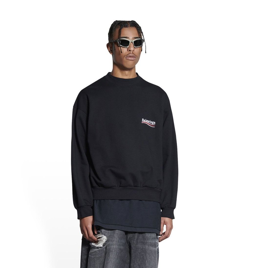 Balenciaga o1srvl11e0526 555 / Political Campaign Sweatshirt Regular Size US XL / EU 56 / 4 - 3 Thumbnail