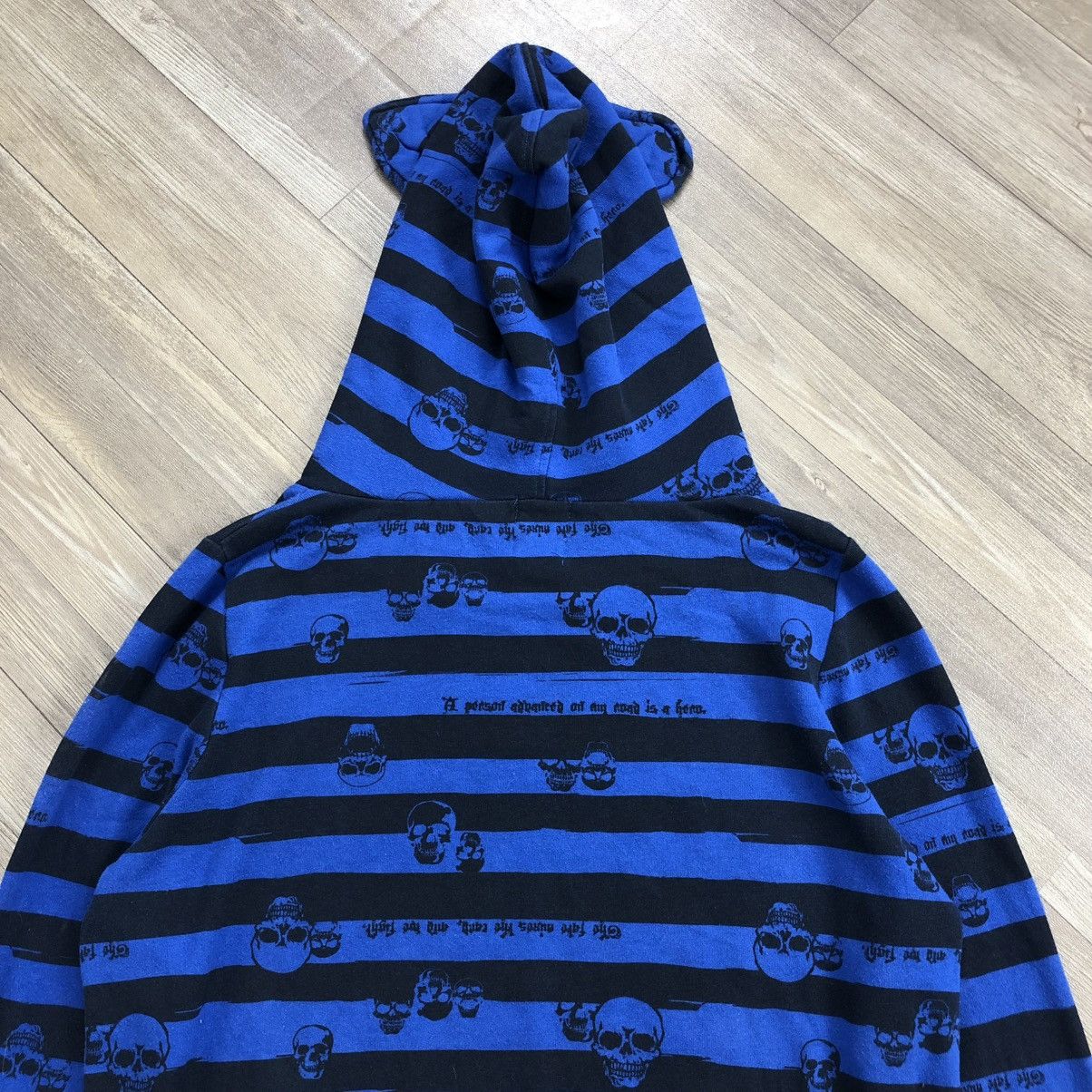 If Six Was Nine × Japanese Brand 2000s DigDeep Striped Skulls FullPrint Goa Lgb Zipper Hoodie Size US M / EU 48-50 / 2 - 12 Thumbnail