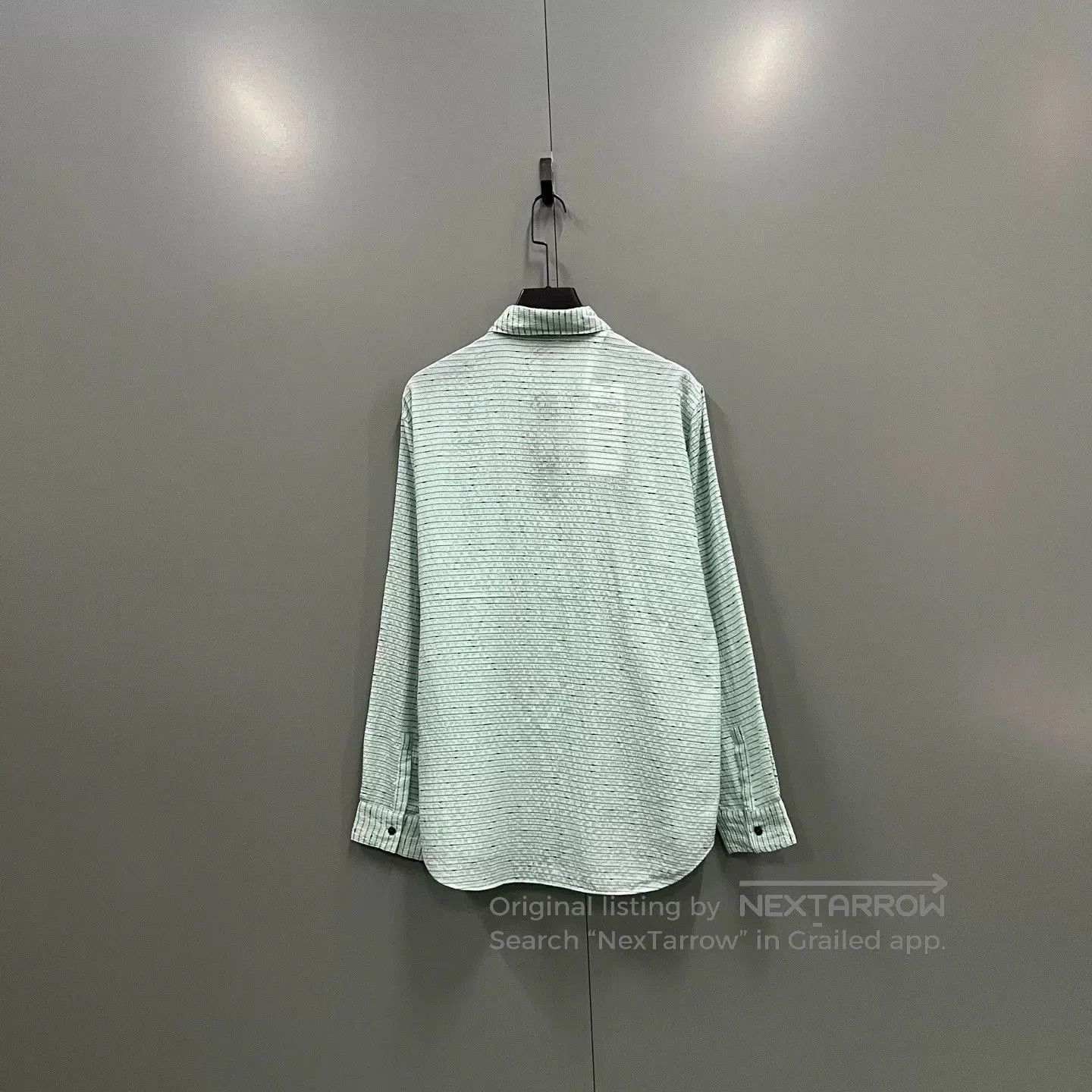 Dior dior mint green striped silk shirt. Size US M / EU 48-50 / 2 - 2 Thumbnail