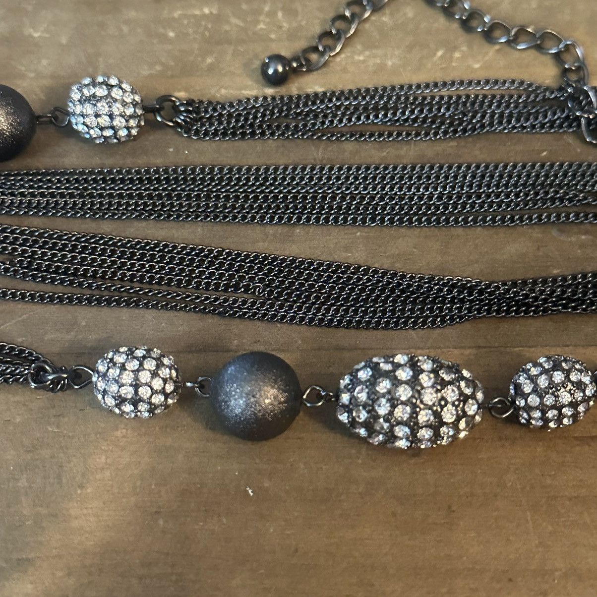 Chicos Chico’s long multi chain crystal ball necklace Size ONE SIZE - 4 Thumbnail