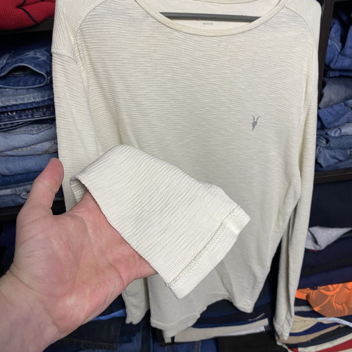 Allsaints Designer Allsaints small logo y2k streetwear longsleeve Size US M / EU 48-50 / 2 - 6 Thumbnail