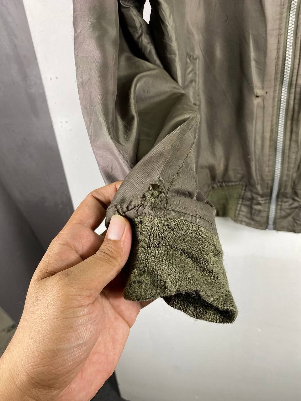 Japanese Brand japanese brand thrashed bomber jacket distressed Size US XXL / EU 58 / 5 - 5 Thumbnail