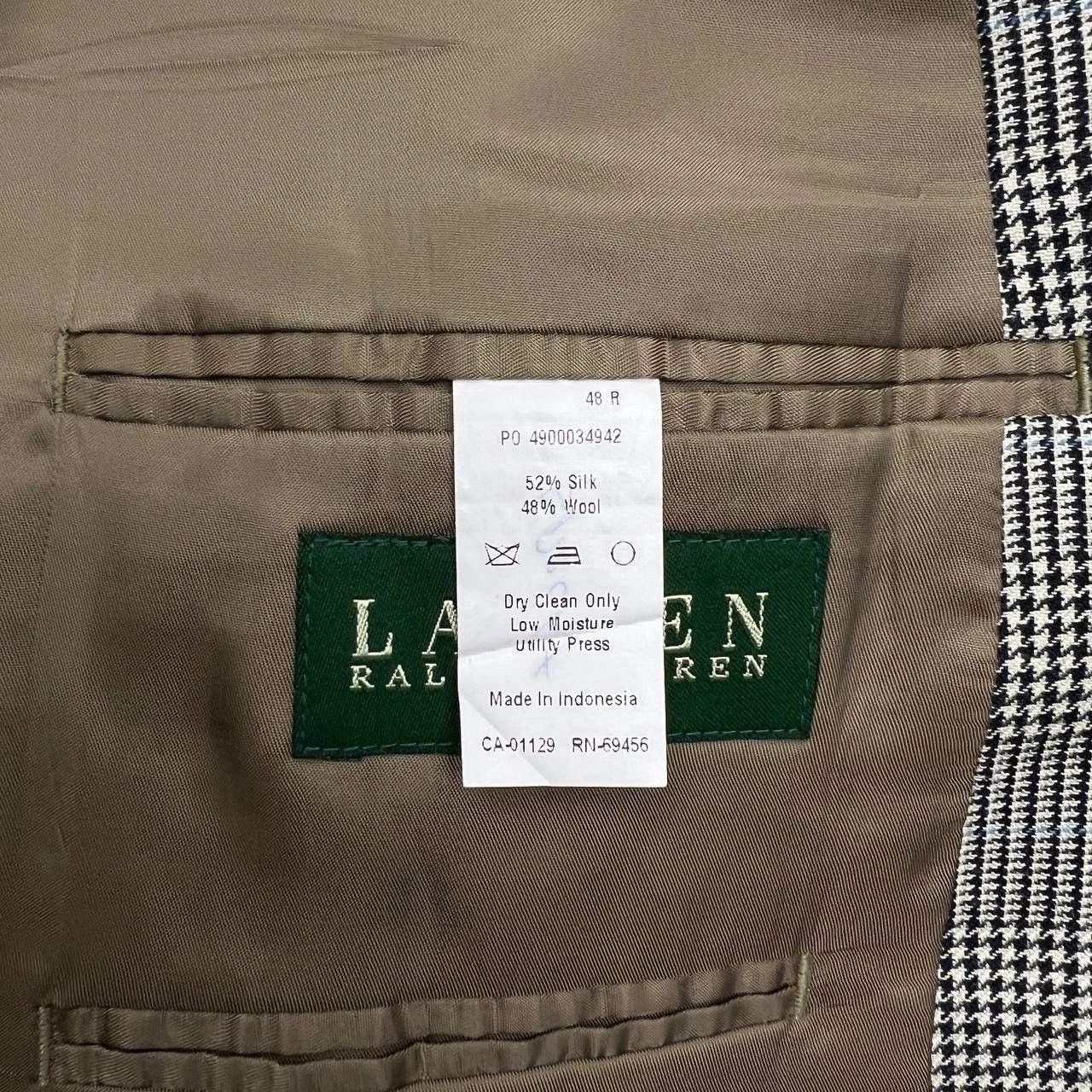 Lauren Ralph Lauren Lauren Ralph Lauren Blazer Men 48R Plaid 2 Button Silk Wool Size 48R - 3 Thumbnail