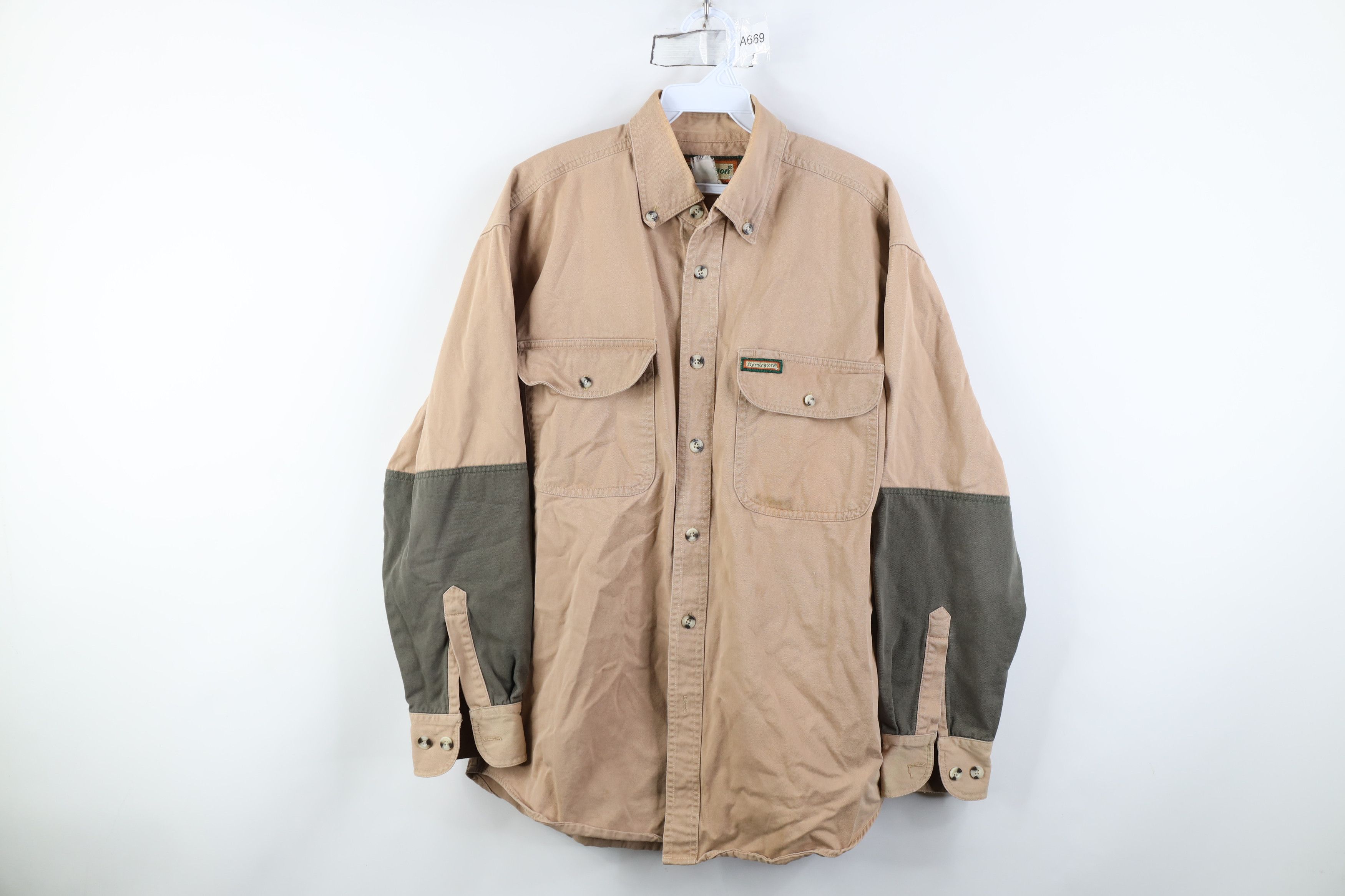 Vintage Vintage 90s Remington Heavy Hunting Shooting Button Shirt Size US L / EU 52-54 / 3 - 1 Thumbnail