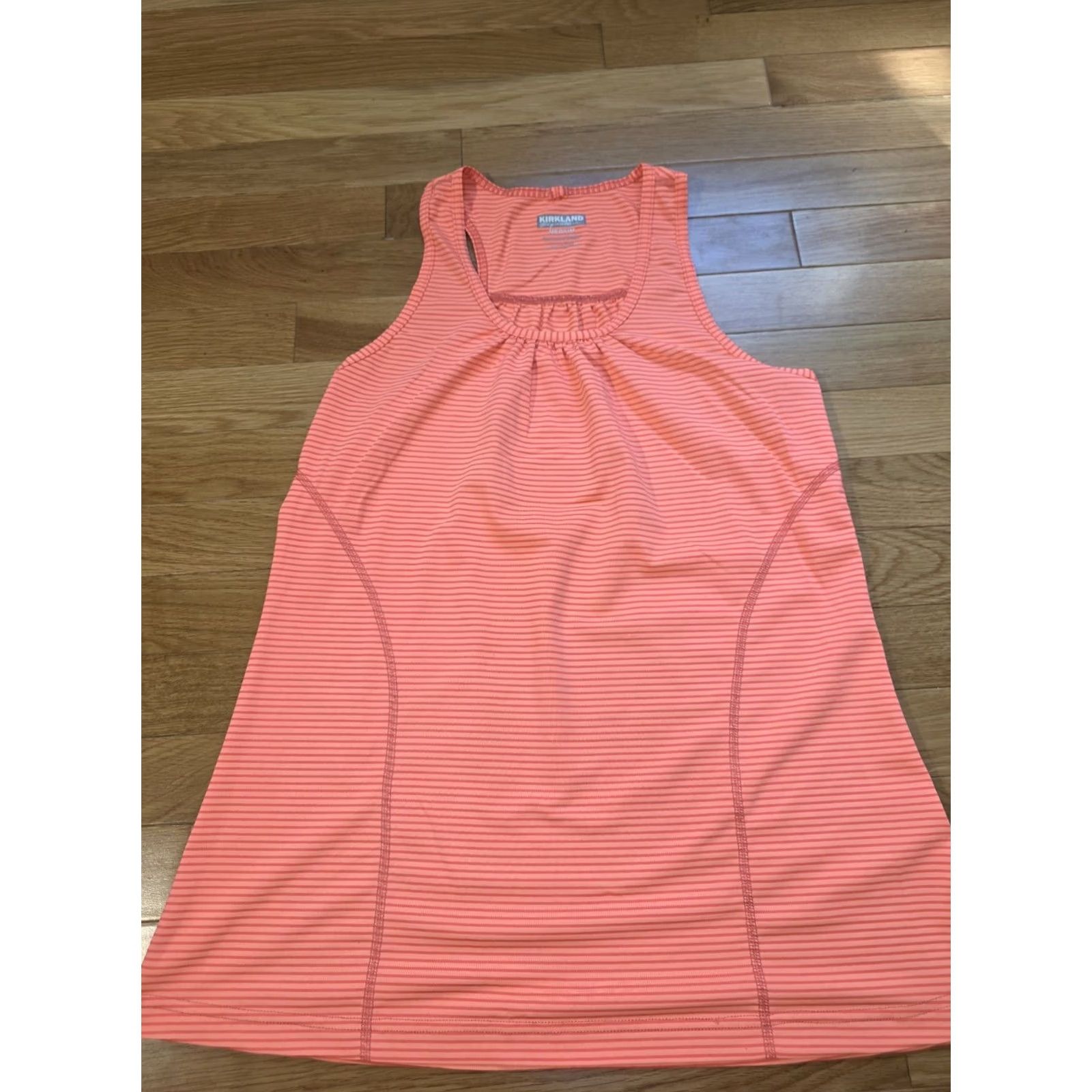 Vintage Kirkland Signature Racer Back Tank Top Blue Women's Medium Orange Stripe Size M / US 6-8 / IT 42-44 - 4 Thumbnail