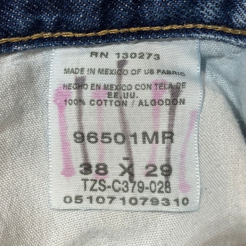 Wrangler Wrangler Blue Dark Wash Straight Leg Jeans Men 38 x 29 Size US 38 / EU 54 - 4 Thumbnail