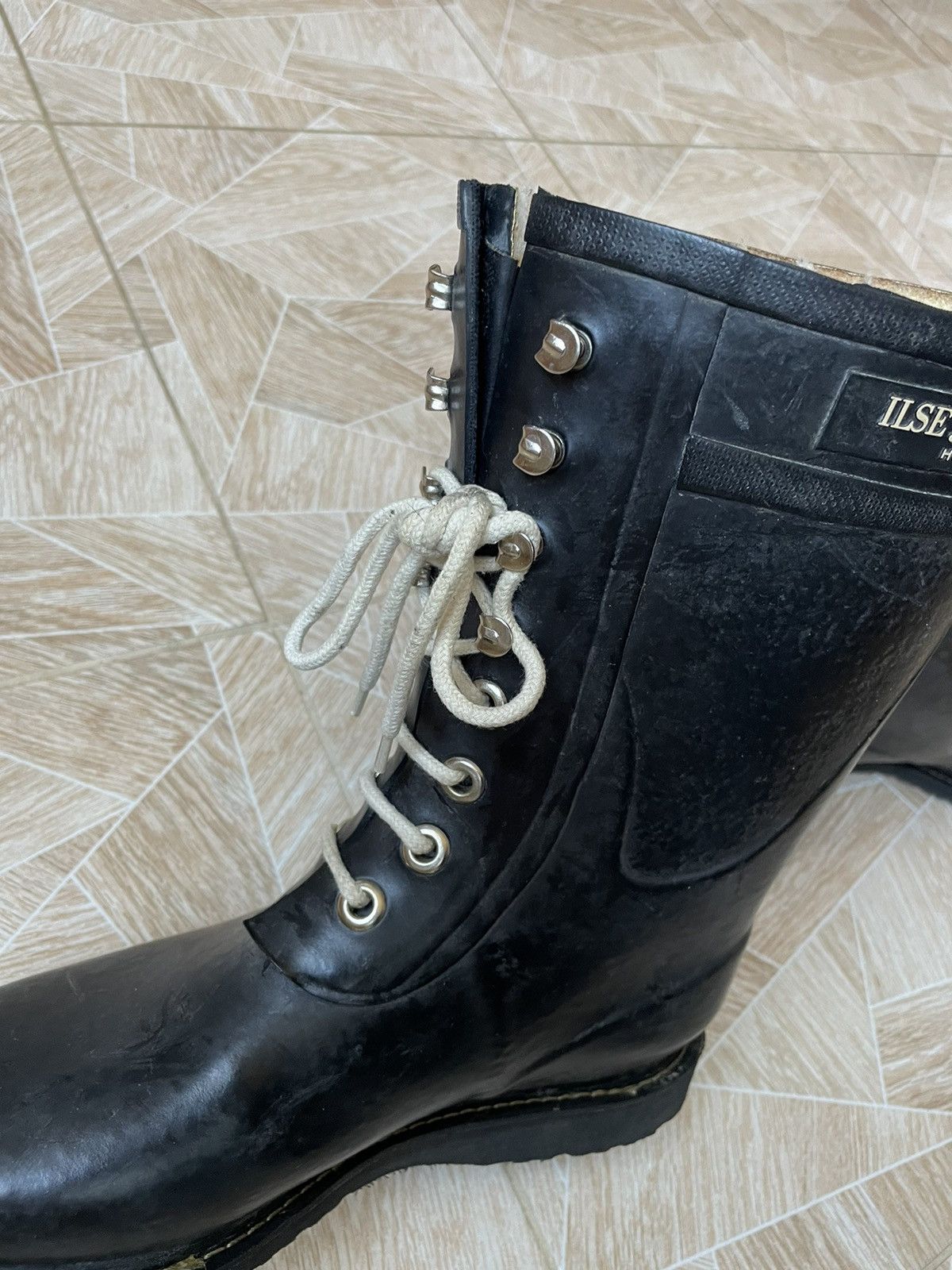 Handmade × Vintage Avant Garde Vintage Ilse Jacobsen HORNBÆK Long Rubber Boot Size US 8 / EU 41 - 6 Thumbnail