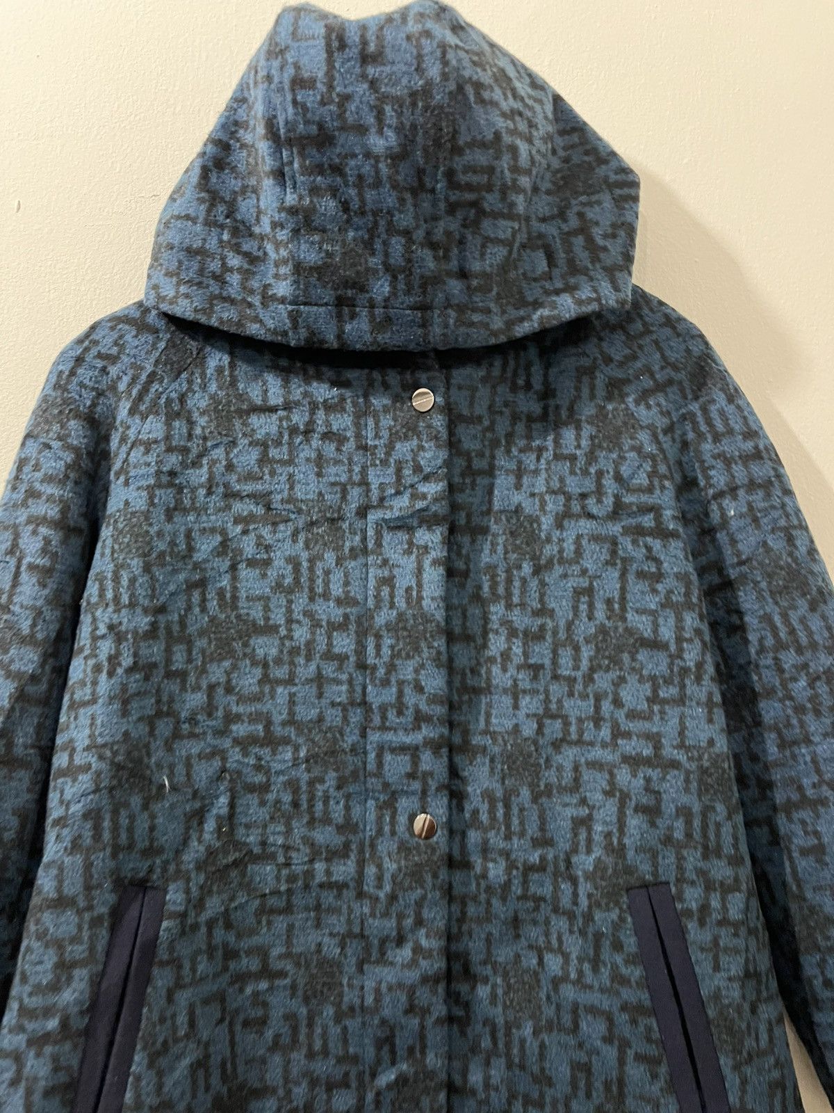 Japanese Brand 💥Rare💥 The East Shop WOOL Fullprinted Monogram Long Coats Size M / US 6-8 / IT 42-44 - 4 Thumbnail