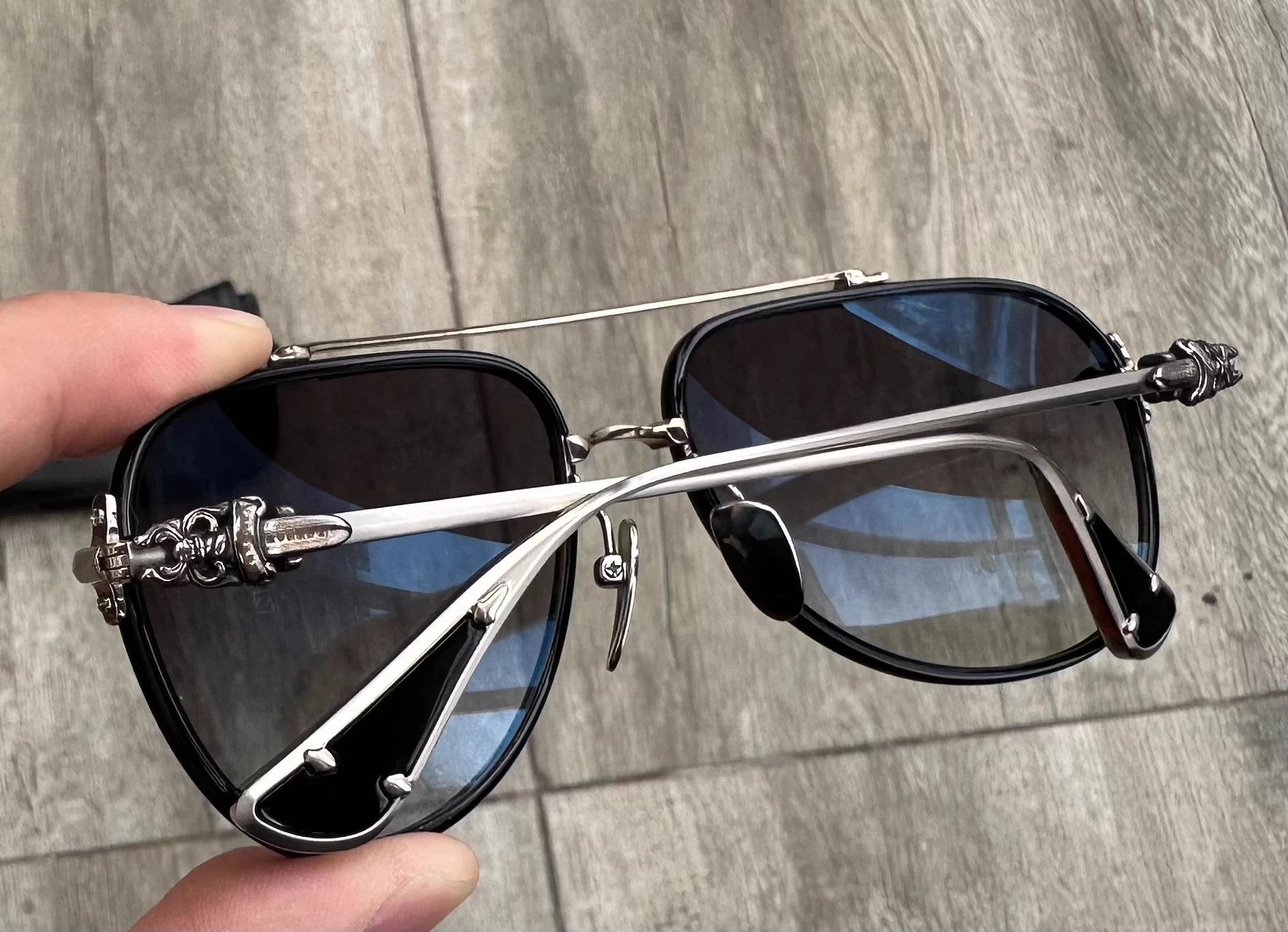 Chrome Hearts Chrome Hearts SPINNER Cross Sunglasses 60-17-148 Size ONE SIZE - 4 Thumbnail