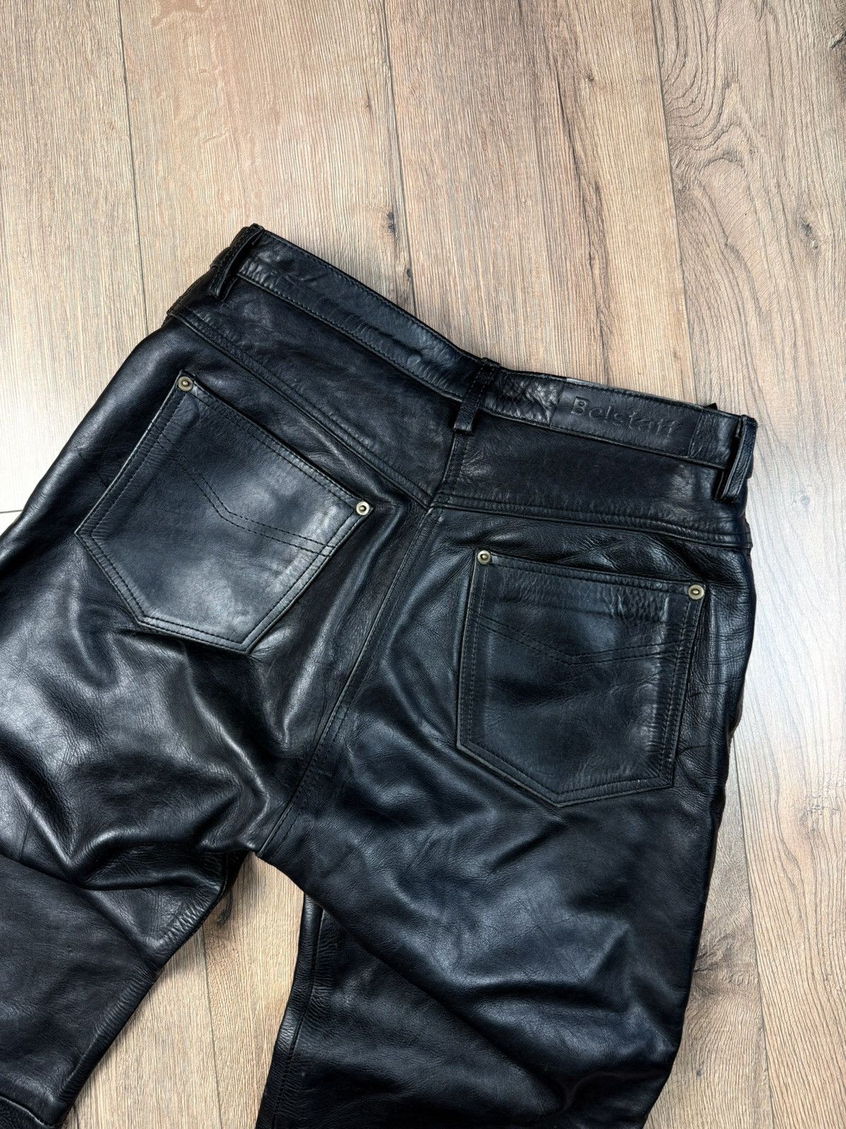 Belstaff Belstaff Vintage Leather Pants Men’s Biker Motorcycle Black Size US 31 - 9 Thumbnail