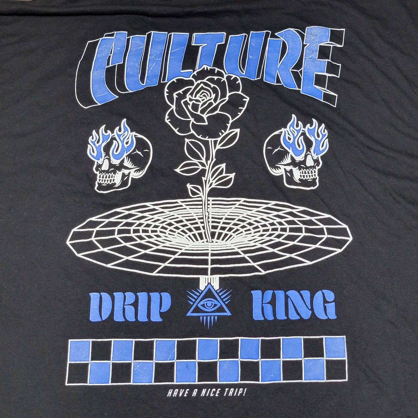 Fresh Laundry Culture Drip King Black Unisex Tee Skulls & Rose - Size 5XL Size 4XL / US 24-26 - 2 Thumbnail