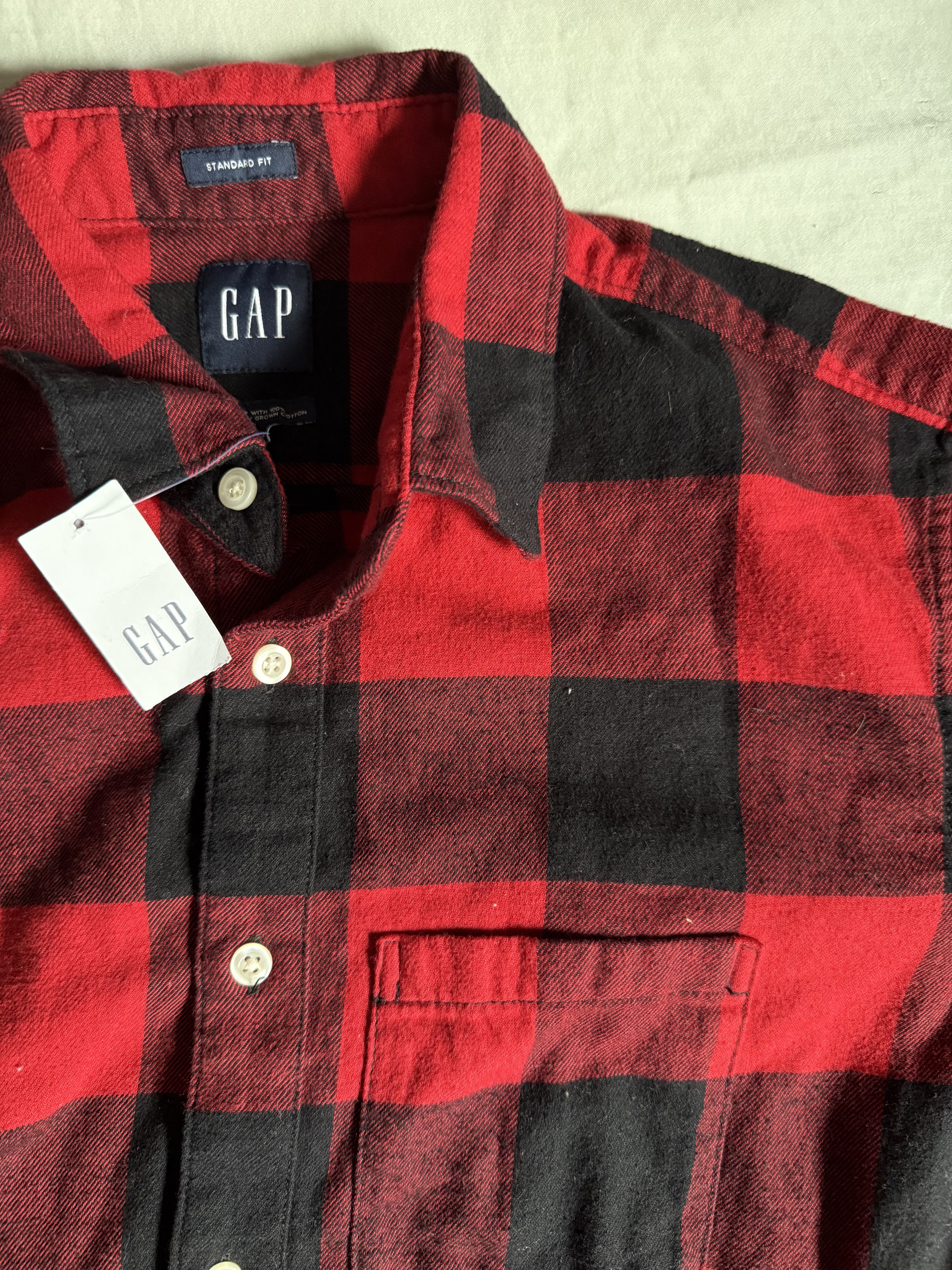 Gap Gap 100% Organic Cotton Midweight Flannel Shirt Medium $78 Size US M / EU 48-50 / 2 - 1 Thumbnail
