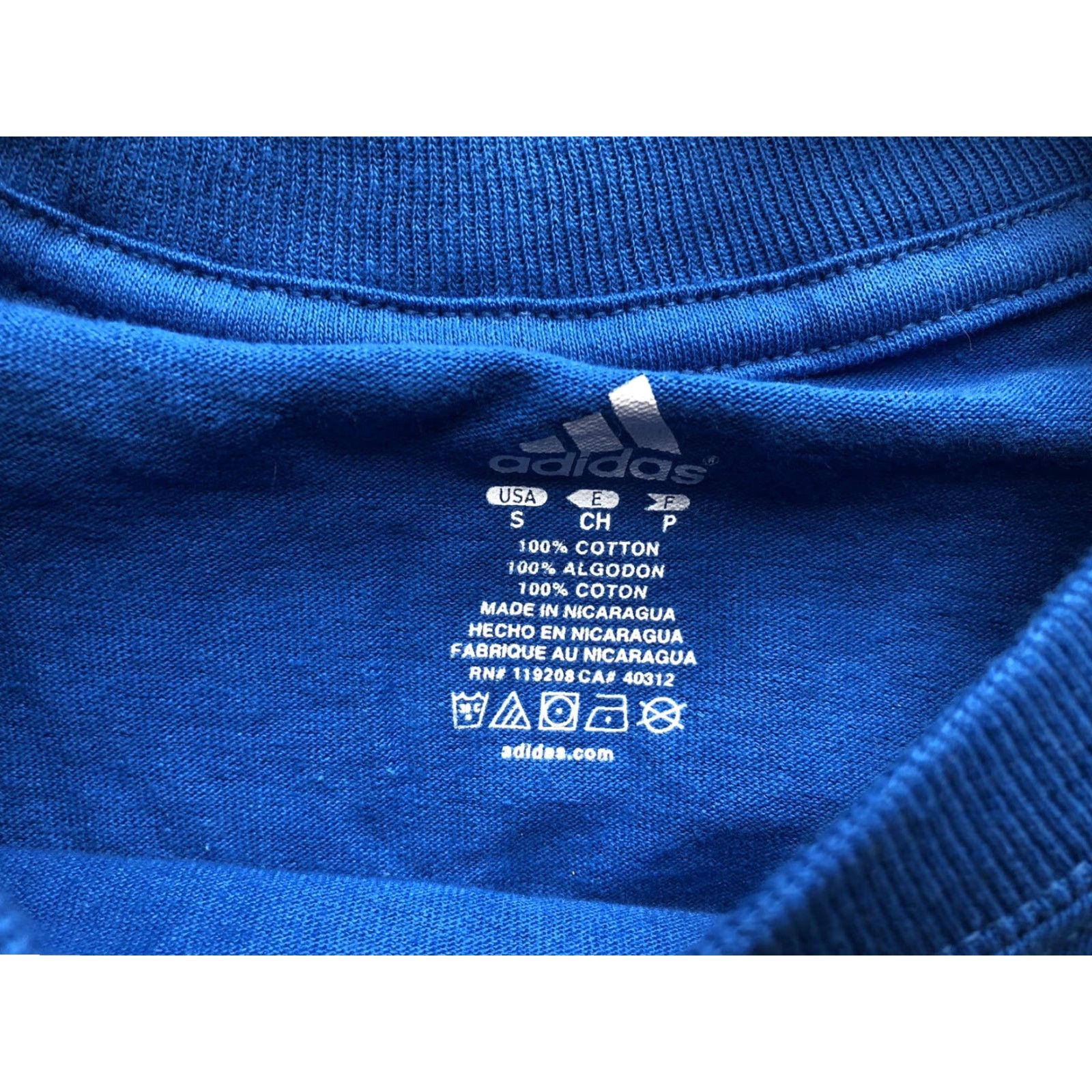 Adidas Notre Dame 2011 Football Adidas Mens SMALL T Shirt Blue Short Sleeve NWT Size US S / EU 44-46 / 1 - 5 Thumbnail