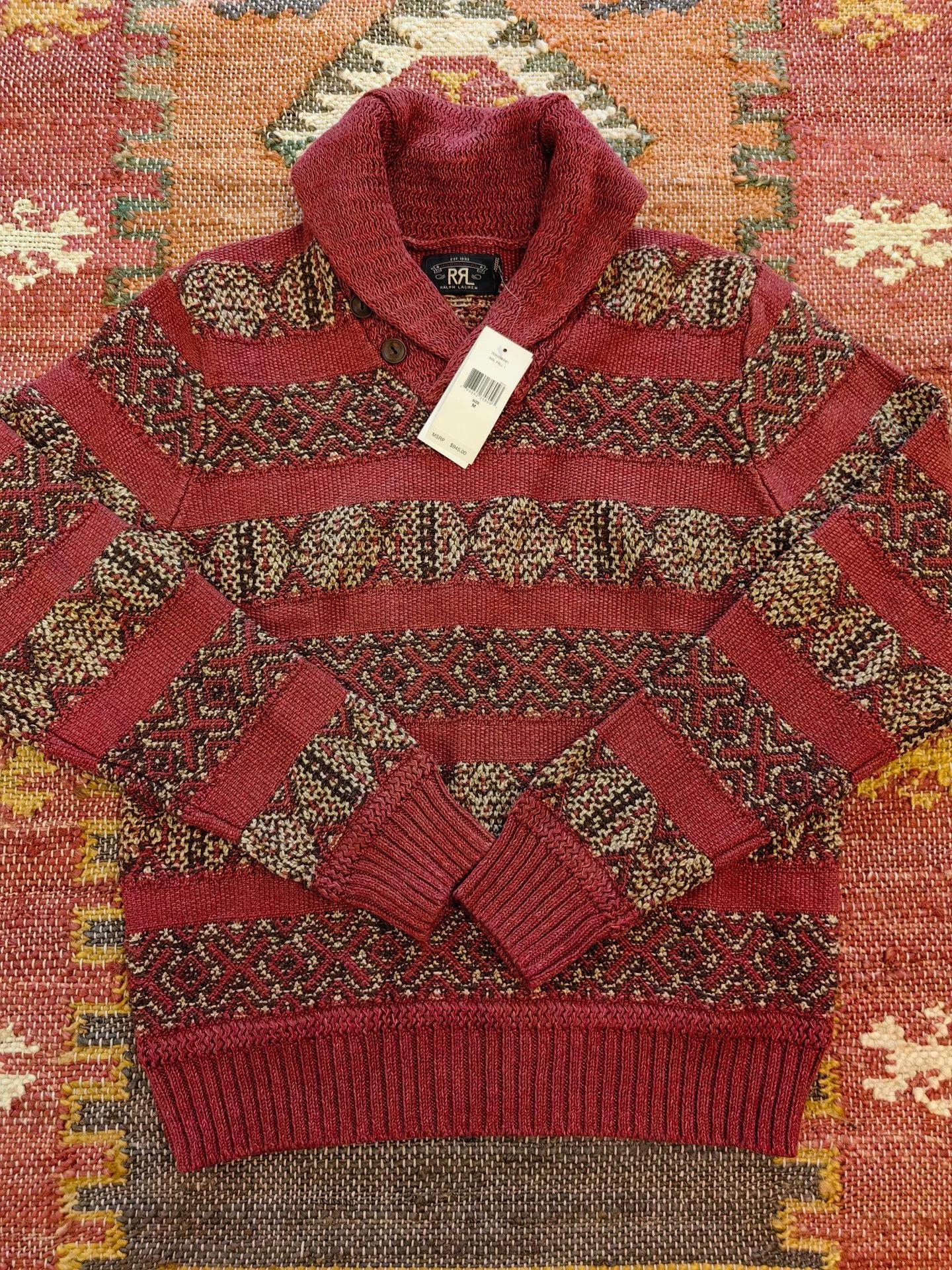 RRL Ralph Lauren RRL 1940s Southwestern Pullover Sweater Size US M / EU 48-50 / 2 - 1 Thumbnail