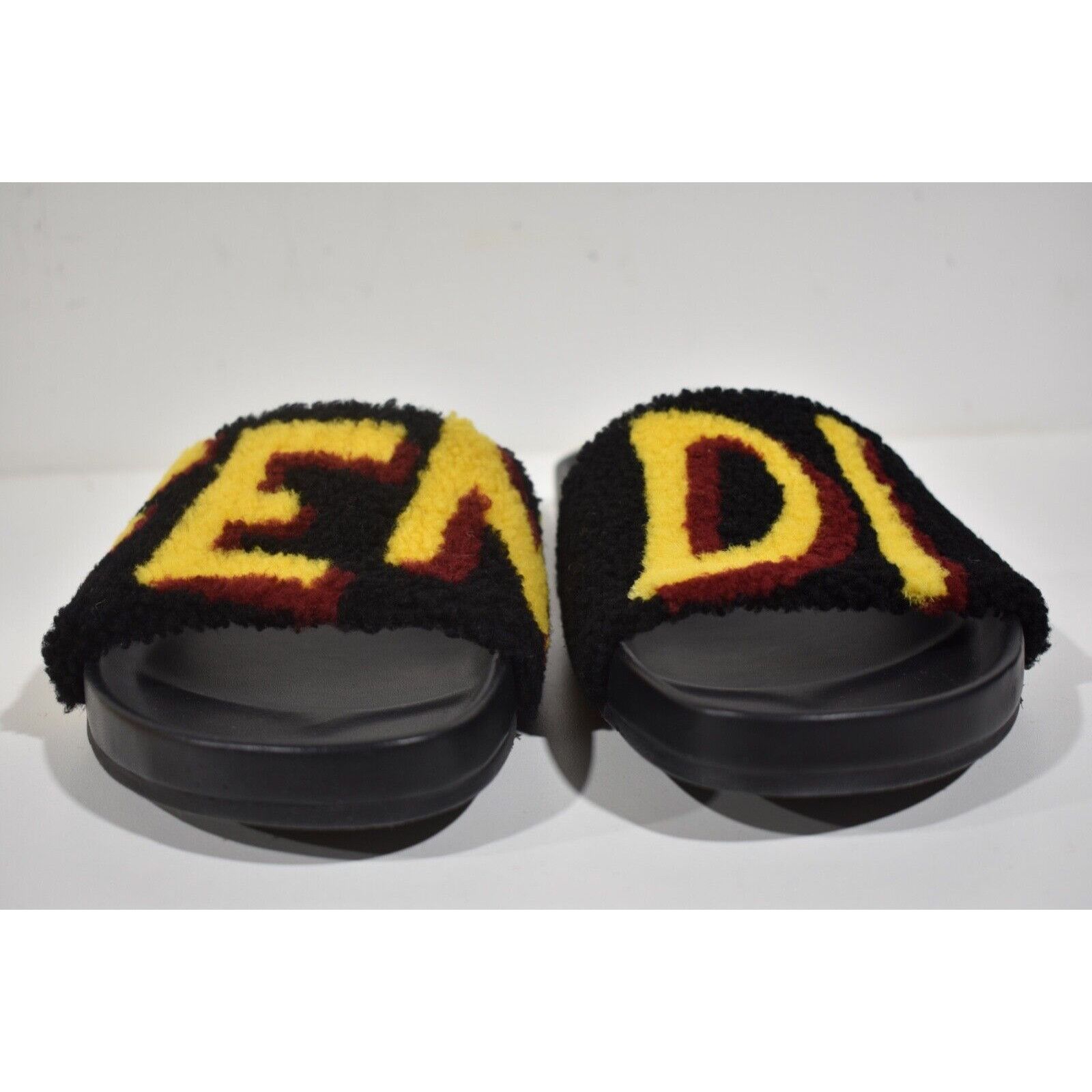 Fendi Fendi Mens Shearling Fur Logo Flat Slide Sandal Flip Flop 7 Size US 7 / EU 40 - 6 Thumbnail