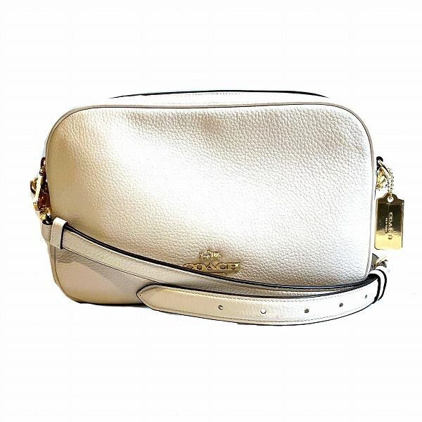 image of Coach Leather Crossbody Bag in White, Women's