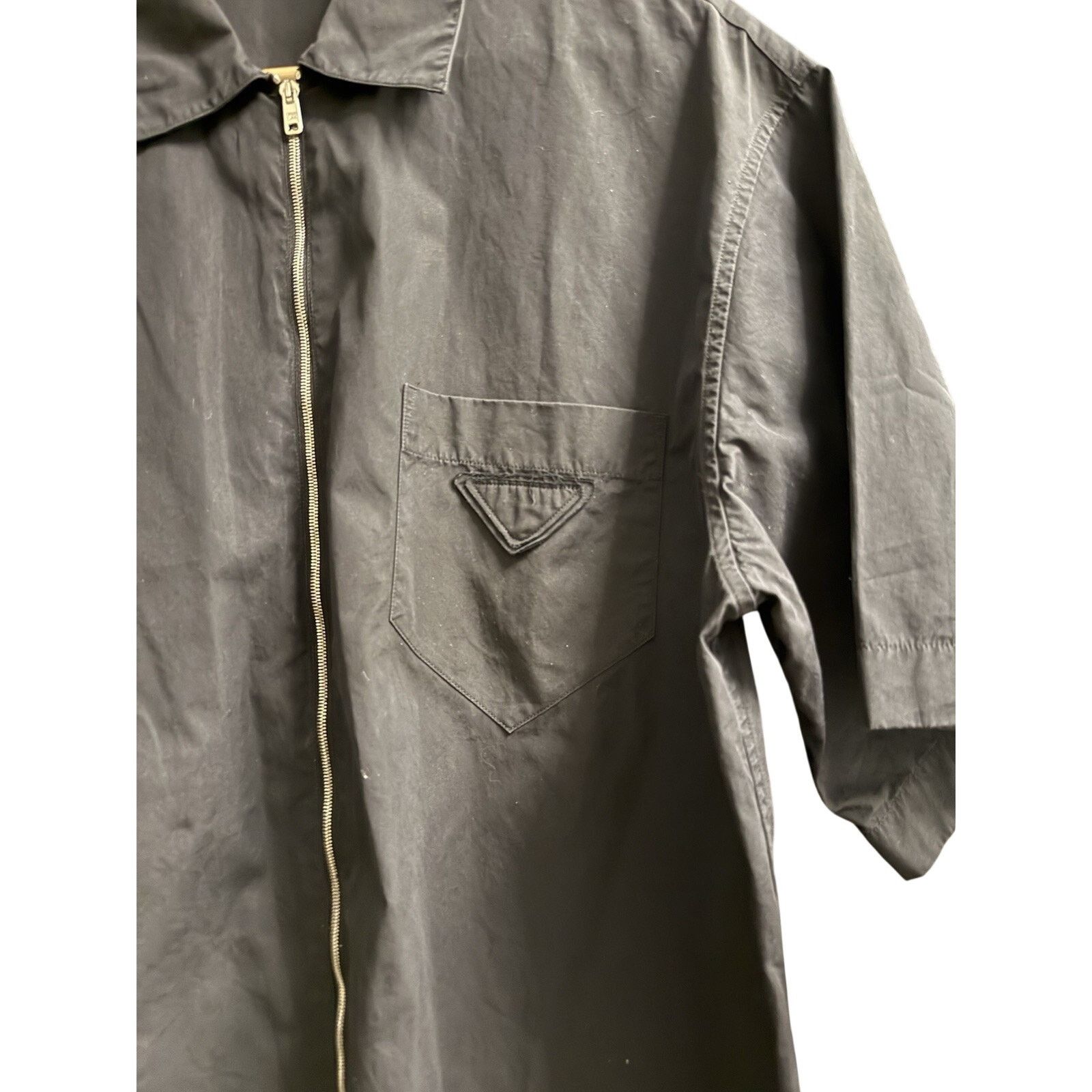Prada PRADA Re-Nylon Black Short Sleeve Shirt Triangle Logo 42 Size US L / EU 52-54 / 3 - 2 Thumbnail