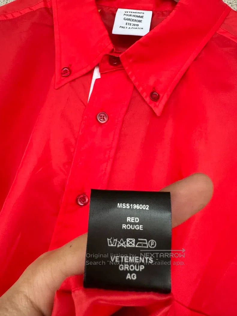 Vetements Vetements Red Shirt Size US M / EU 48-50 / 2 - 8 Thumbnail